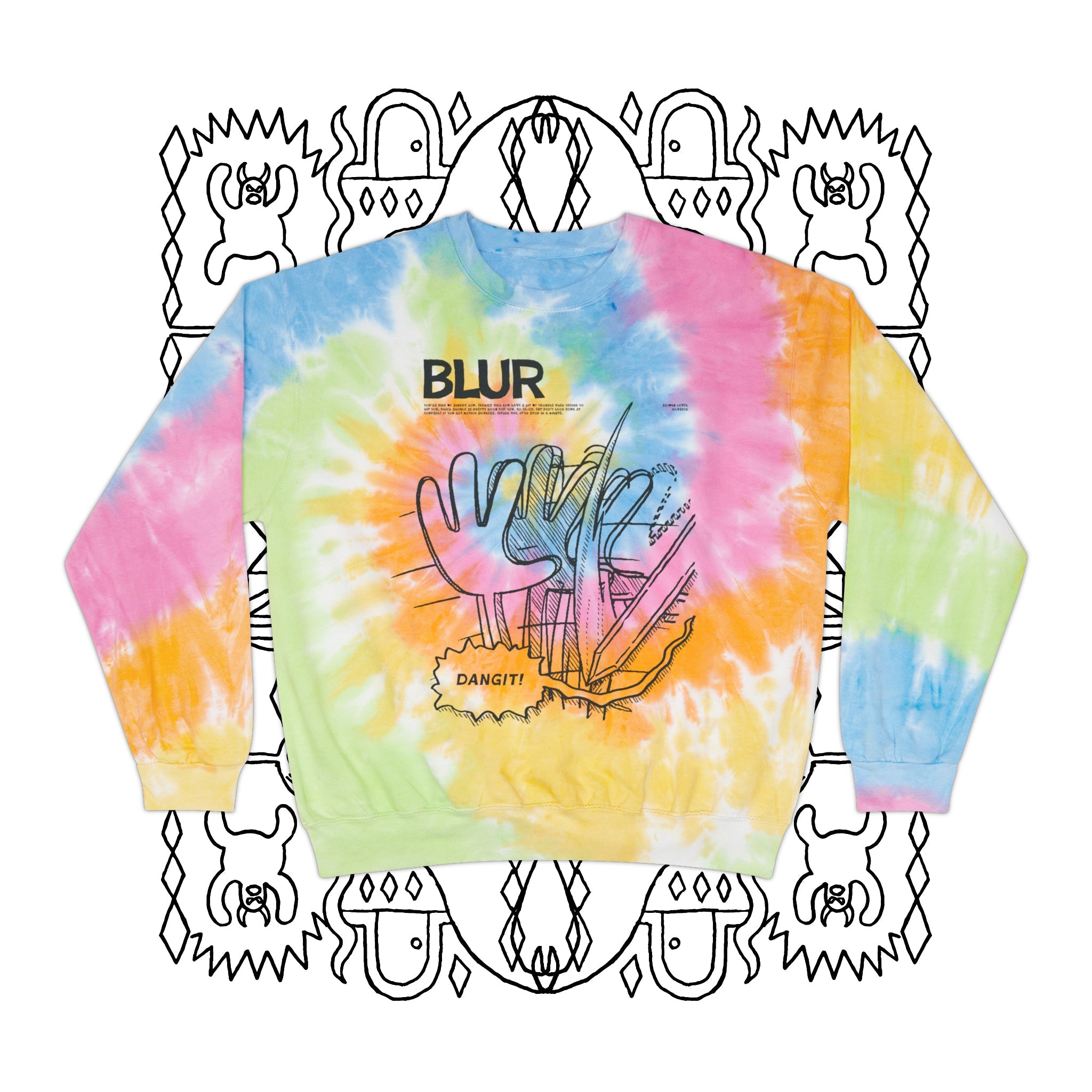 Blur | Tie-Dye Sweatshirt - Sweatshirt - Ace of Gnomes - 20095052676105162991