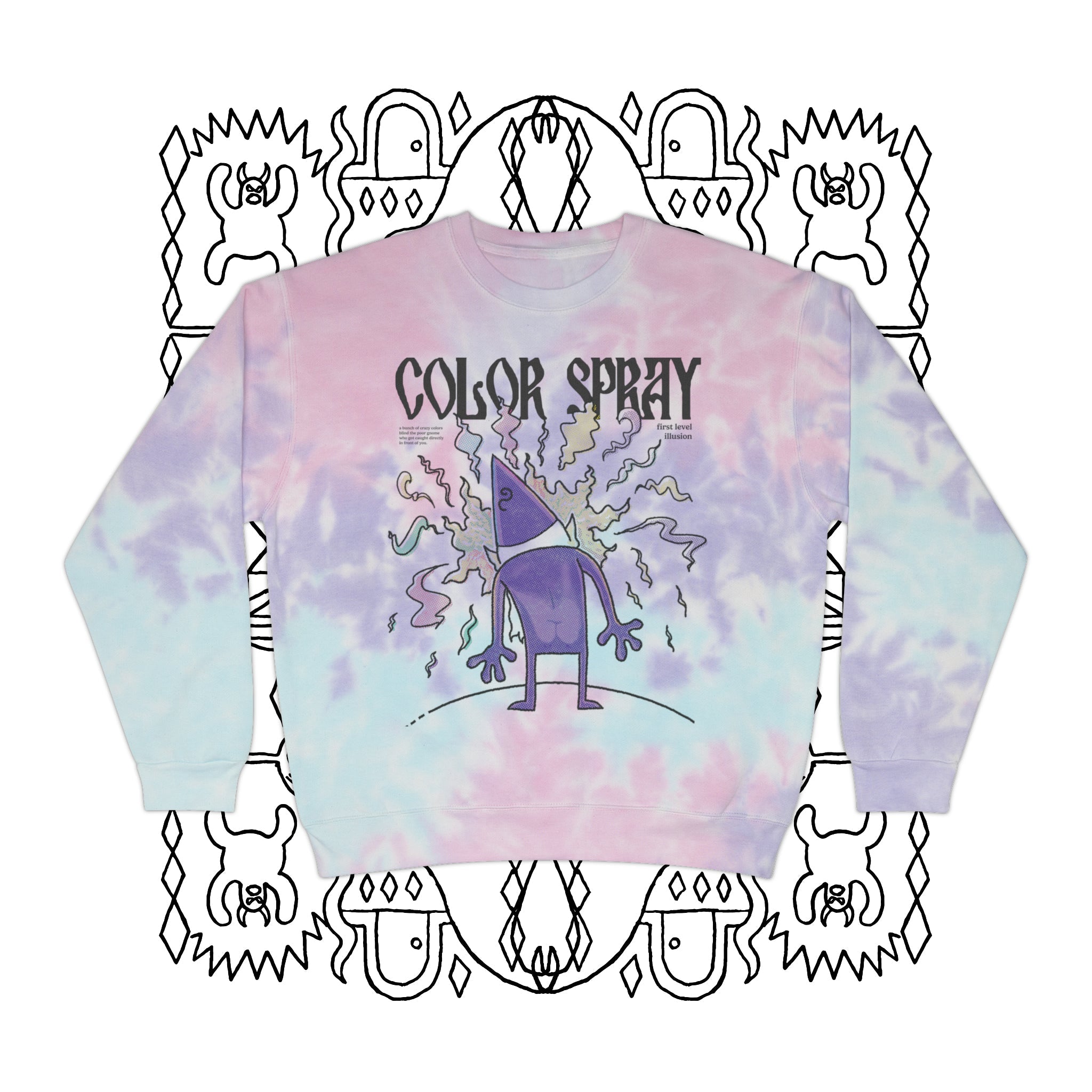 Color Spray | Tie-Dye Sweatshirt - Sweatshirt - Ace of Gnomes - 22072864871420753553