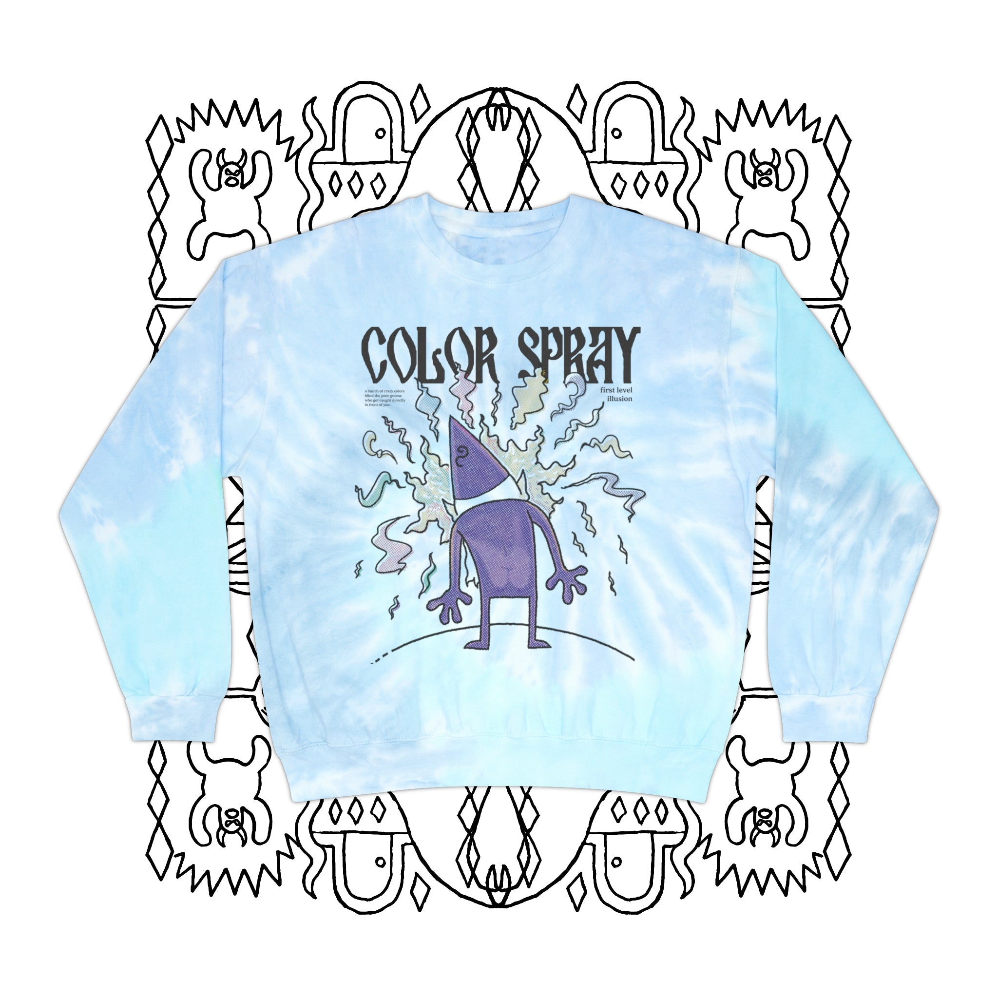 Color Spray | Tie-Dye Sweatshirt - Sweatshirt - Ace of Gnomes - 12067077897586774551