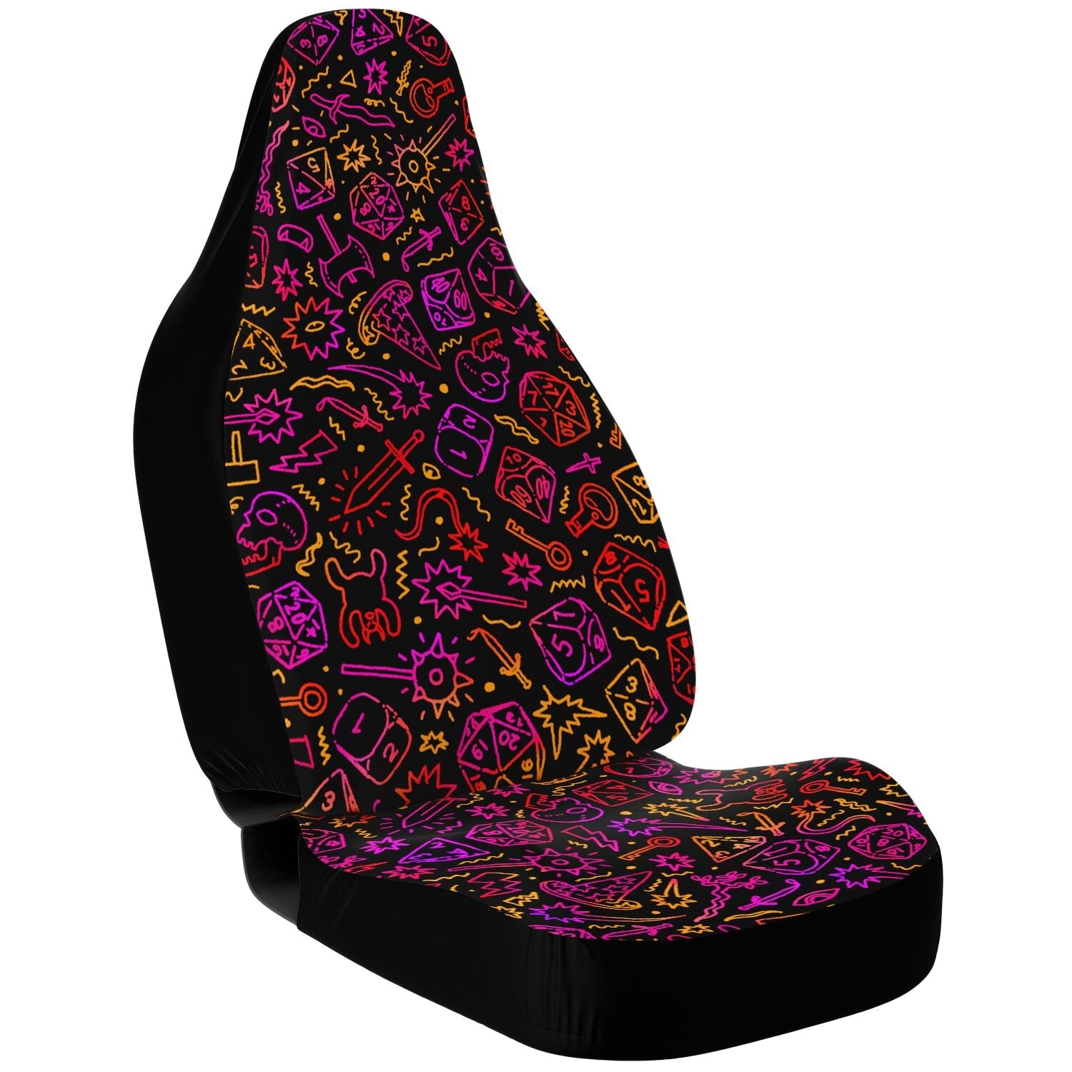 Dungeon Cruisin' | Fiery Burst | Car Seat Cover - Car Seat Cover - AOP - Ace of Gnomes - SBCSC-543312-Standard