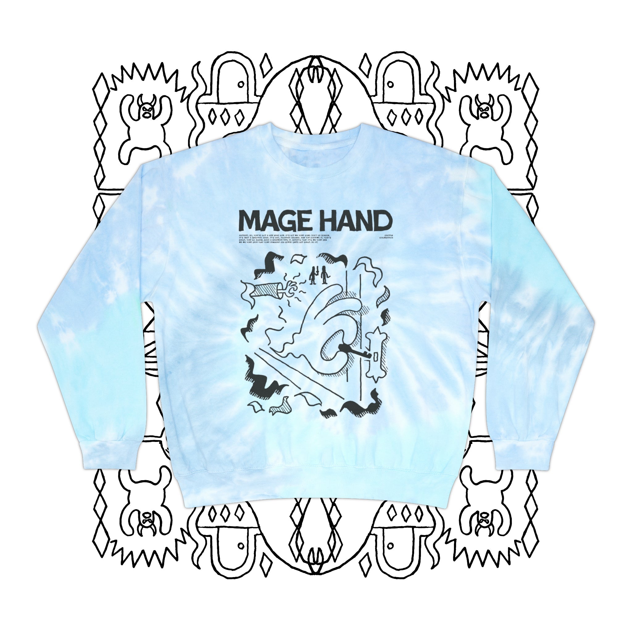Mage Hand | Tie-Dye Sweatshirt - Sweatshirt - Ace of Gnomes - 17651068935973076880