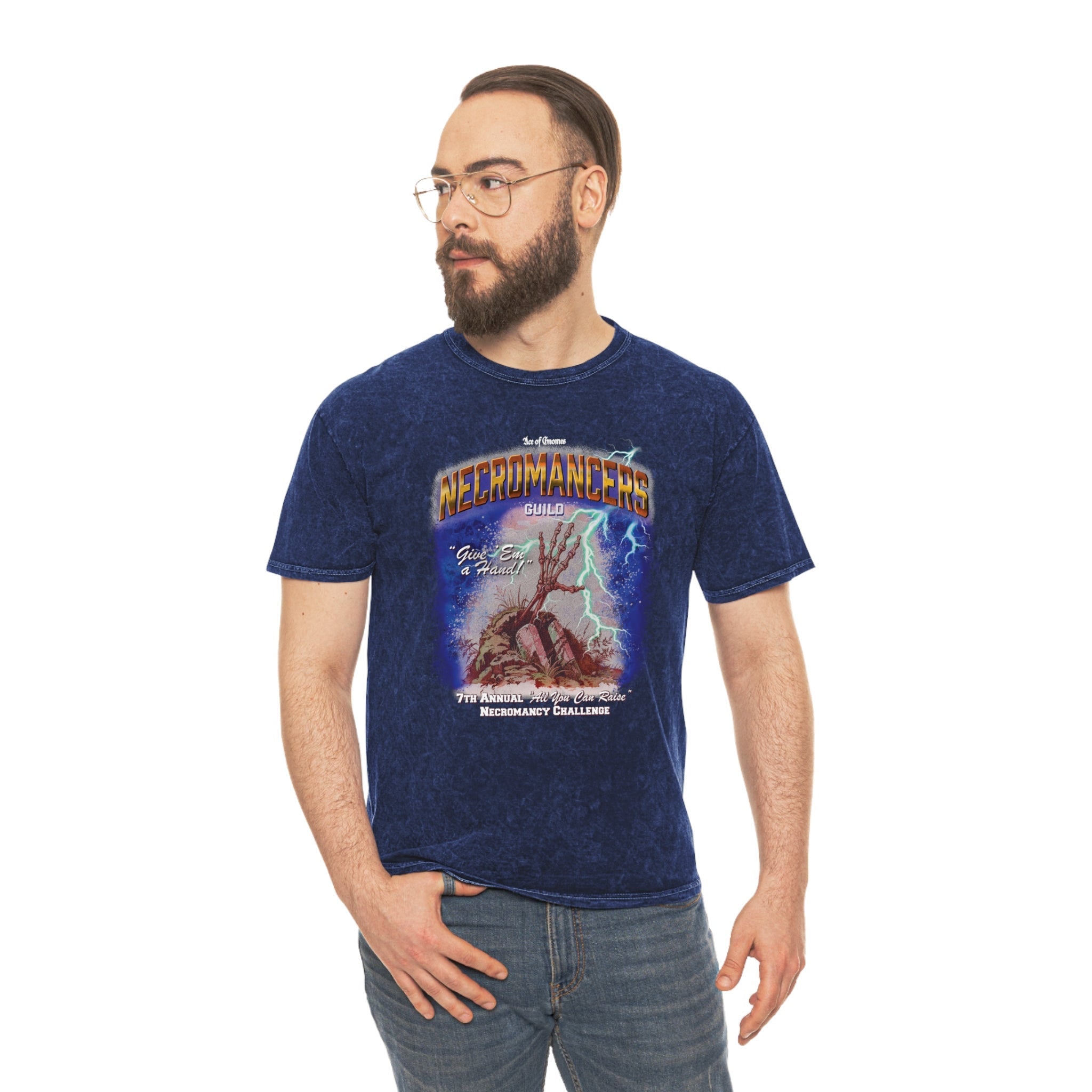 Necromancers Guild | Mineral Wash T-Shirt - T-Shirt - Ace of Gnomes - 17015850292605813787