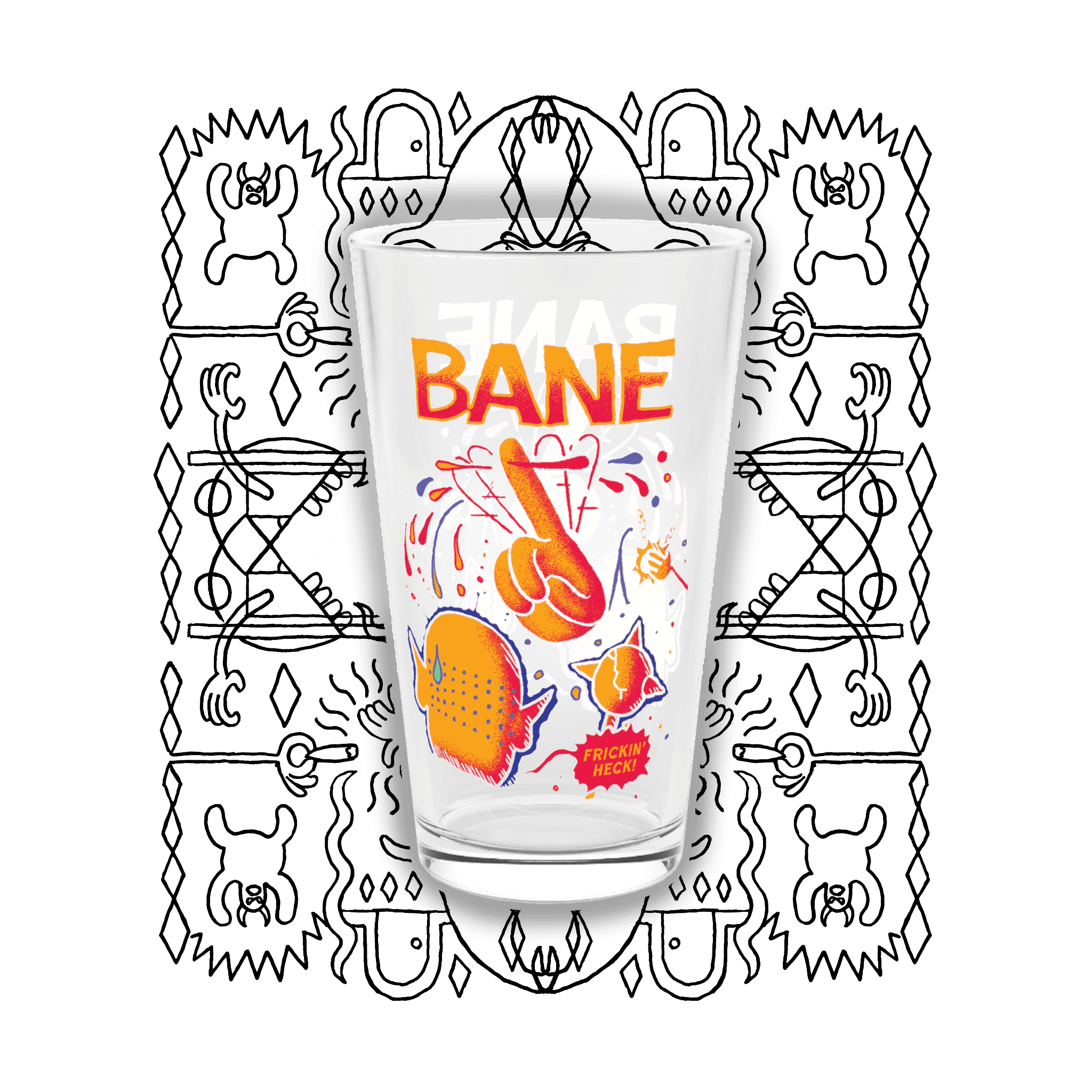 Bane | Pint Glass, 16oz - Drinkware Sets - Ace of Gnomes - 19699584241552331568