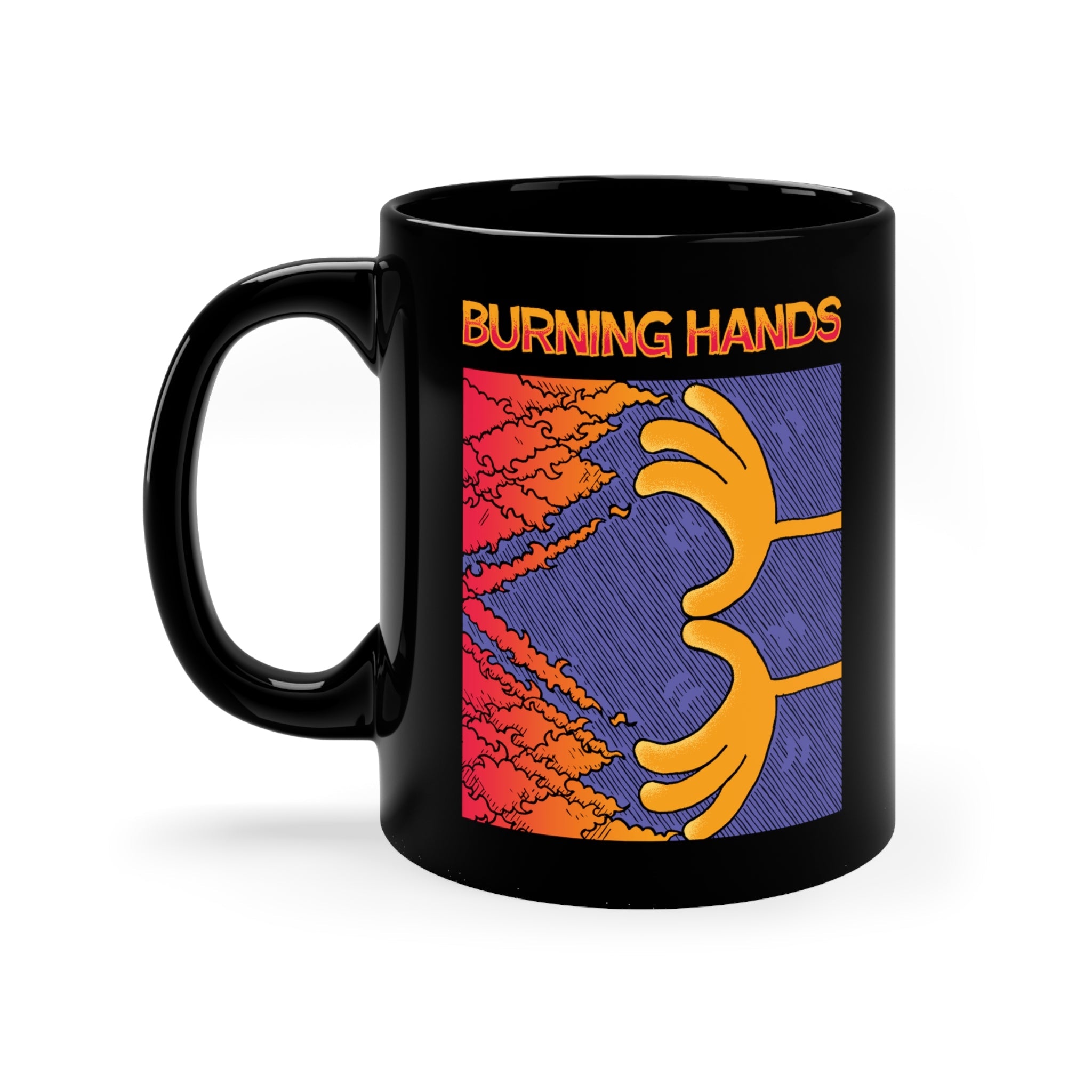 Burning Hands | Black Mug 11oz - Mug - Ace of Gnomes - 59901002362436170756