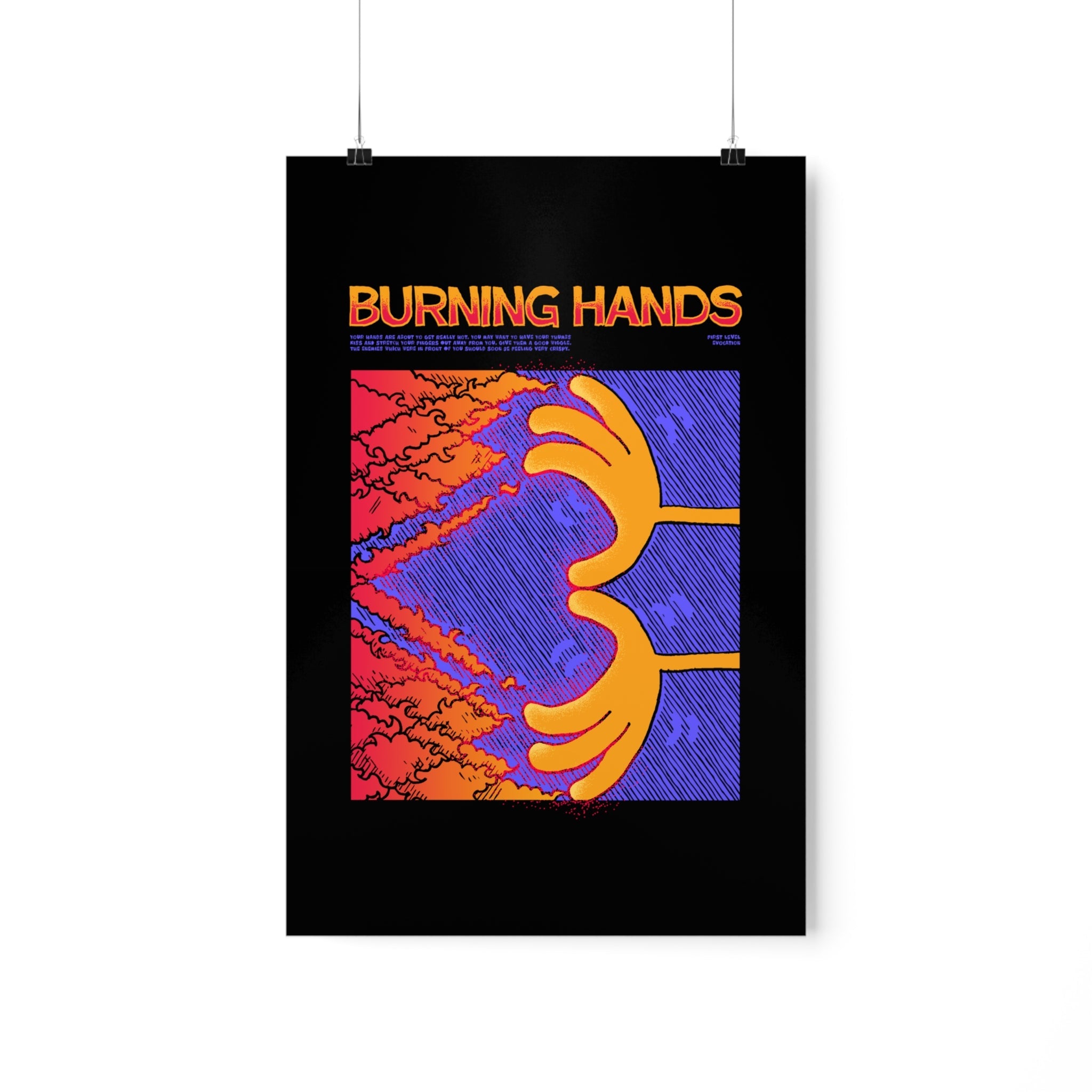 Burning Hands | Premium Matte Poster - Poster - Ace of Gnomes - 32323269248680197275