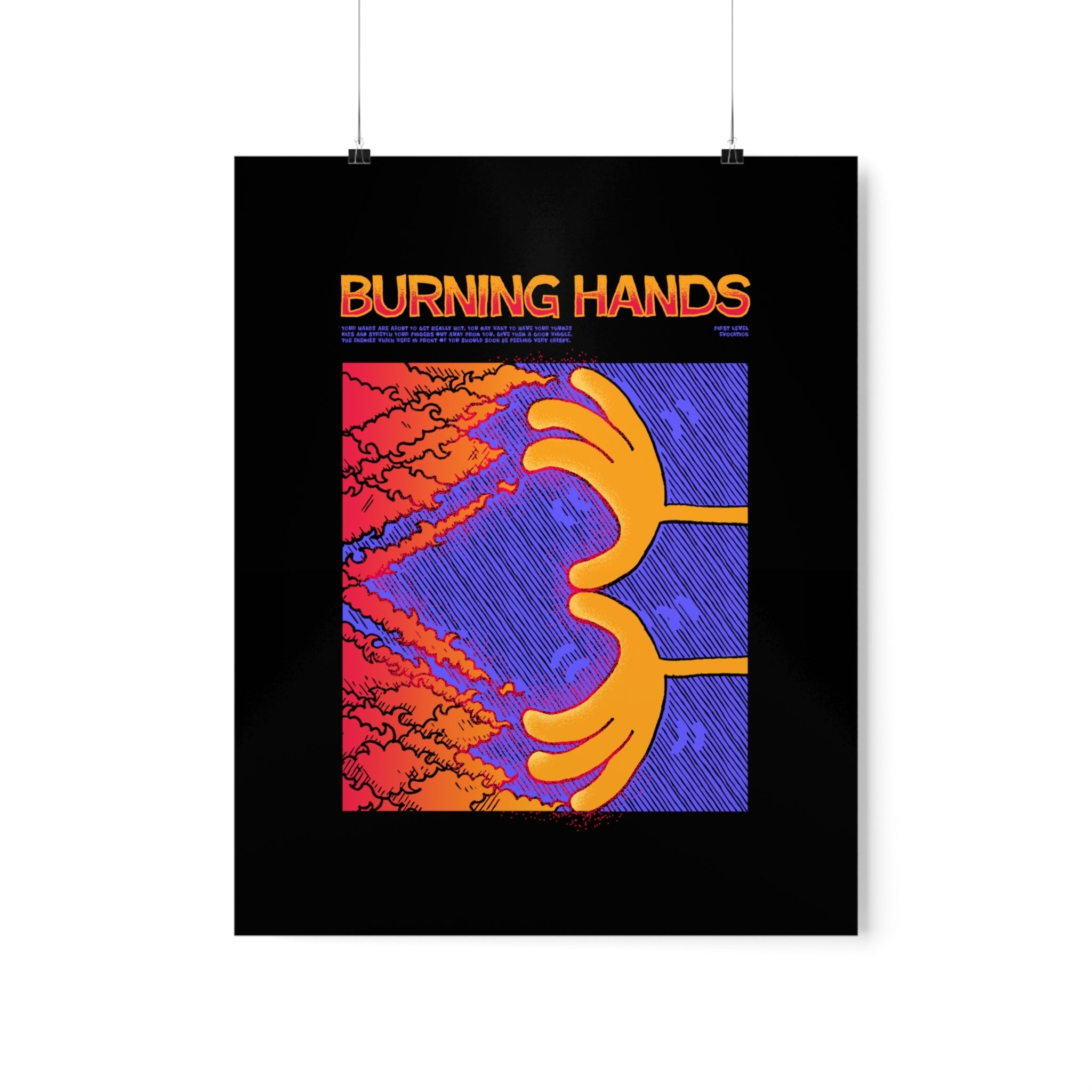 Burning Hands | Premium Matte Poster - Poster - Ace of Gnomes - 29502461092957470139