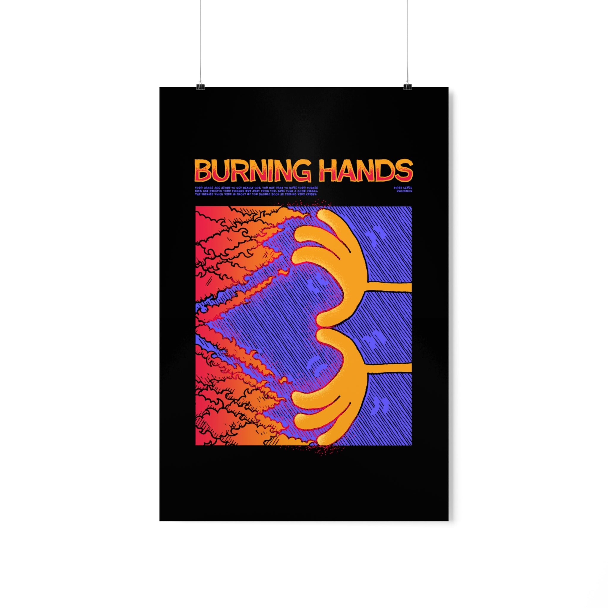 Burning Hands | Premium Matte Poster - Poster - Ace of Gnomes - 24038294466255435171