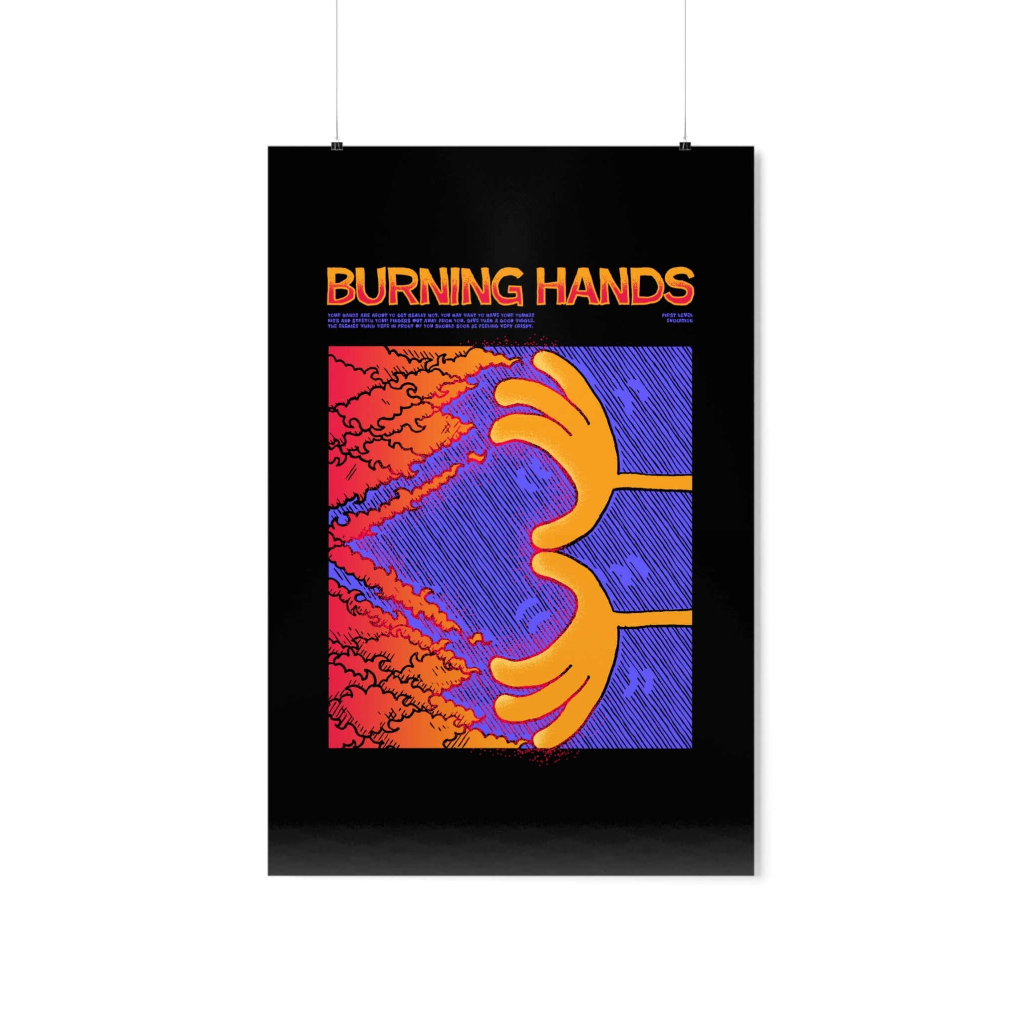 Burning Hands | Premium Matte Poster - Poster - Ace of Gnomes - 12707360580720565501