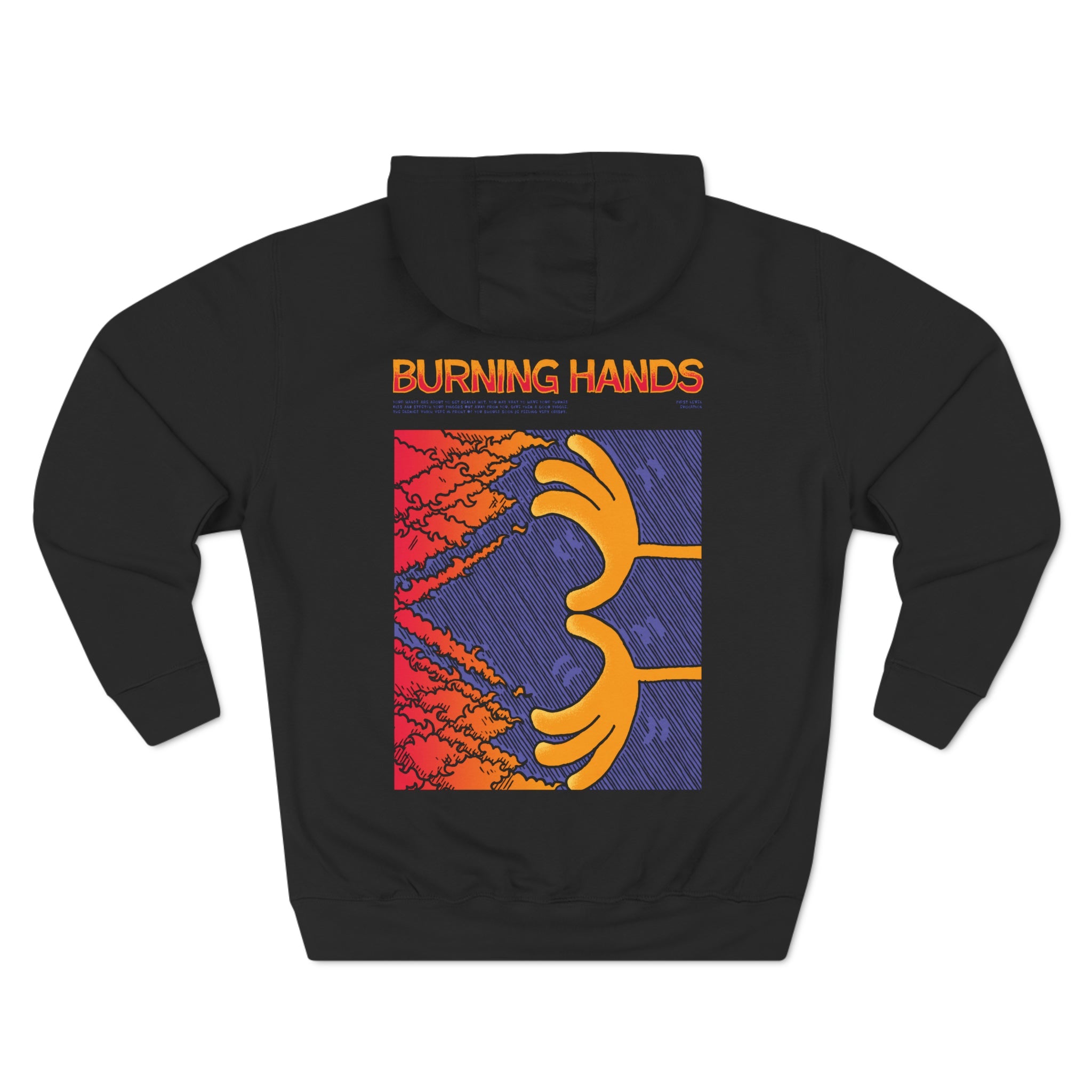 Burning Hands | Premium Pullover Hoodie - Hoodie - Ace of Gnomes - 27519303690624814220