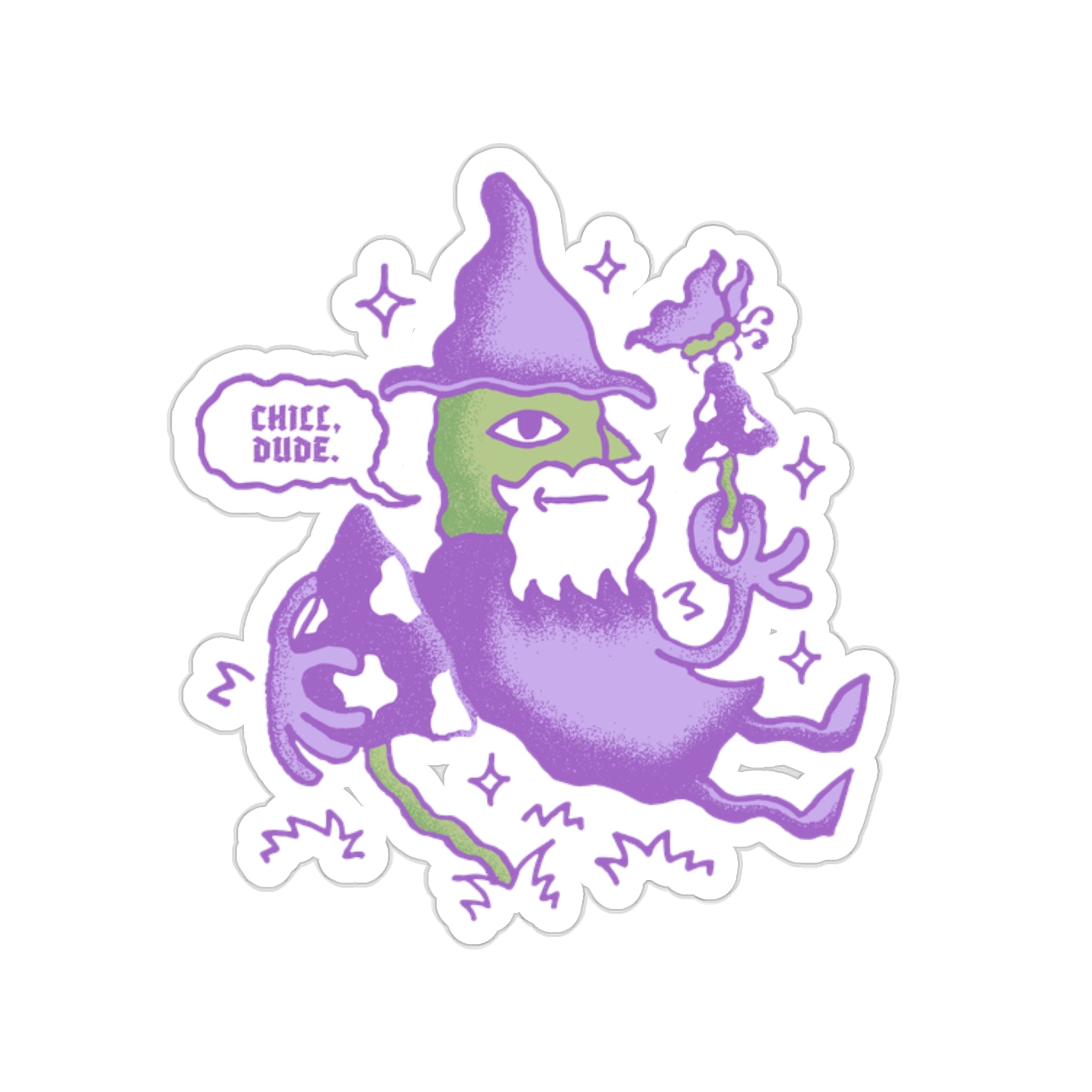 Chill, Dude | Kiss-Cut Sticker - Paper products - Ace of Gnomes - 24151796665274861671