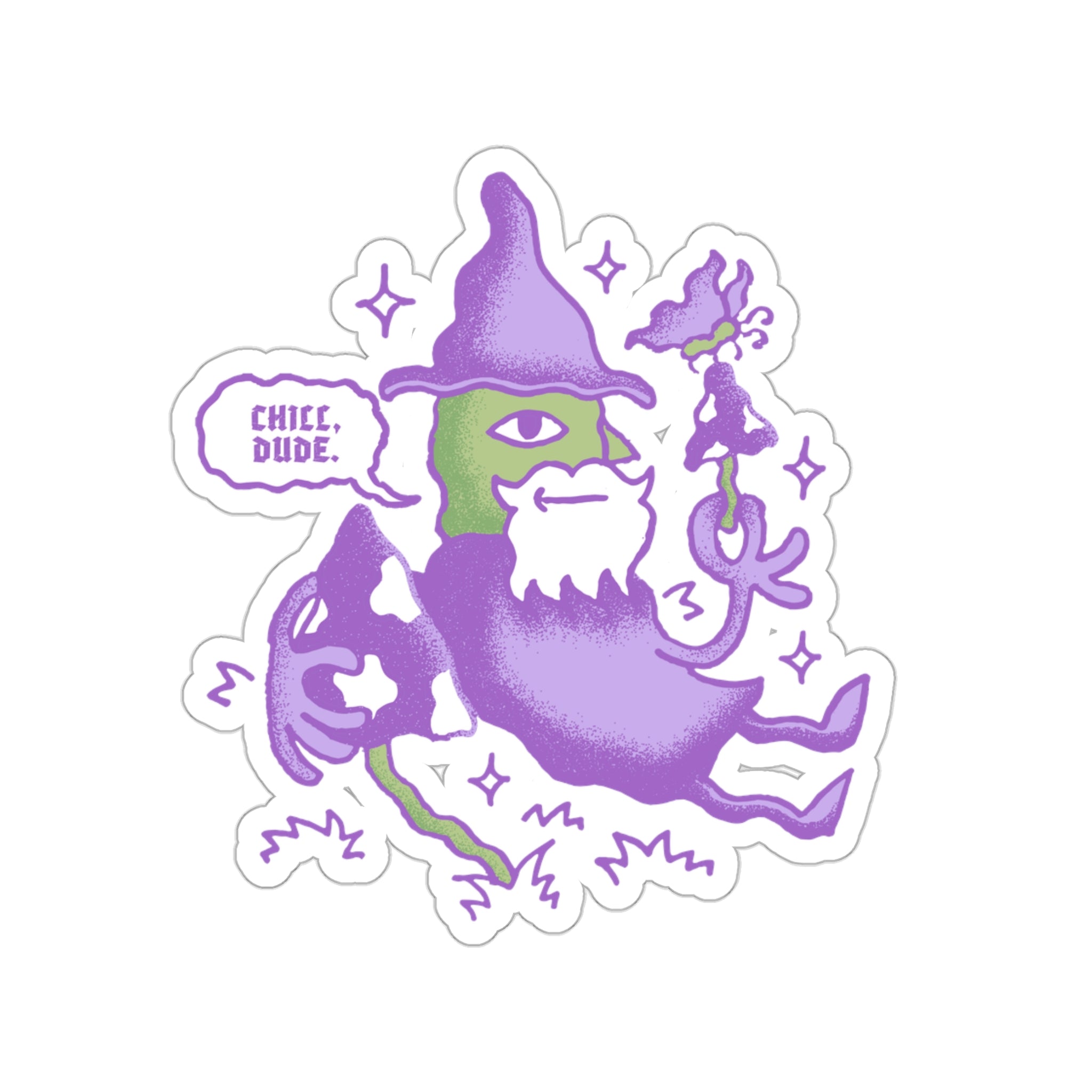 Chill, Dude | Kiss-Cut Sticker - Paper products - Ace of Gnomes - 21387126266889890183
