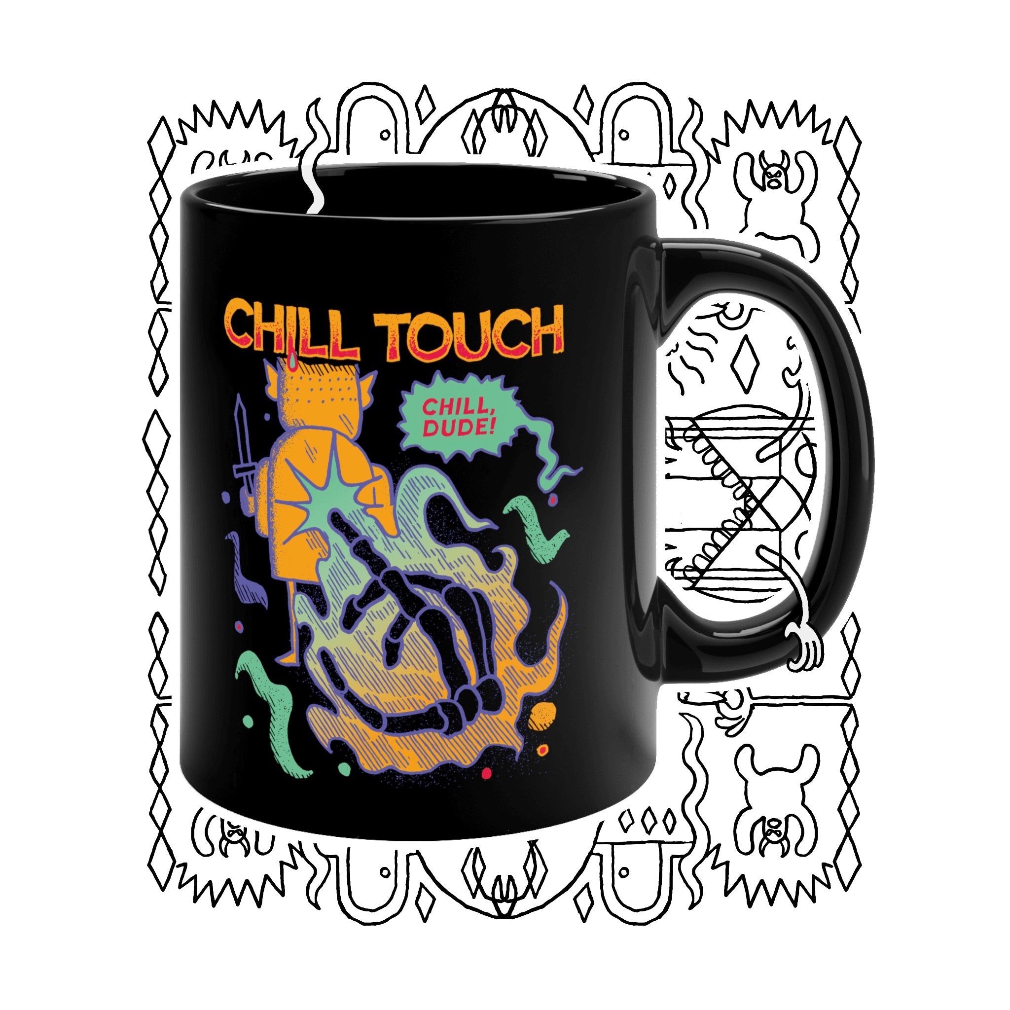 Chill Touch | Black Mug 11oz - Mug - Ace of Gnomes - 10168505599085323023
