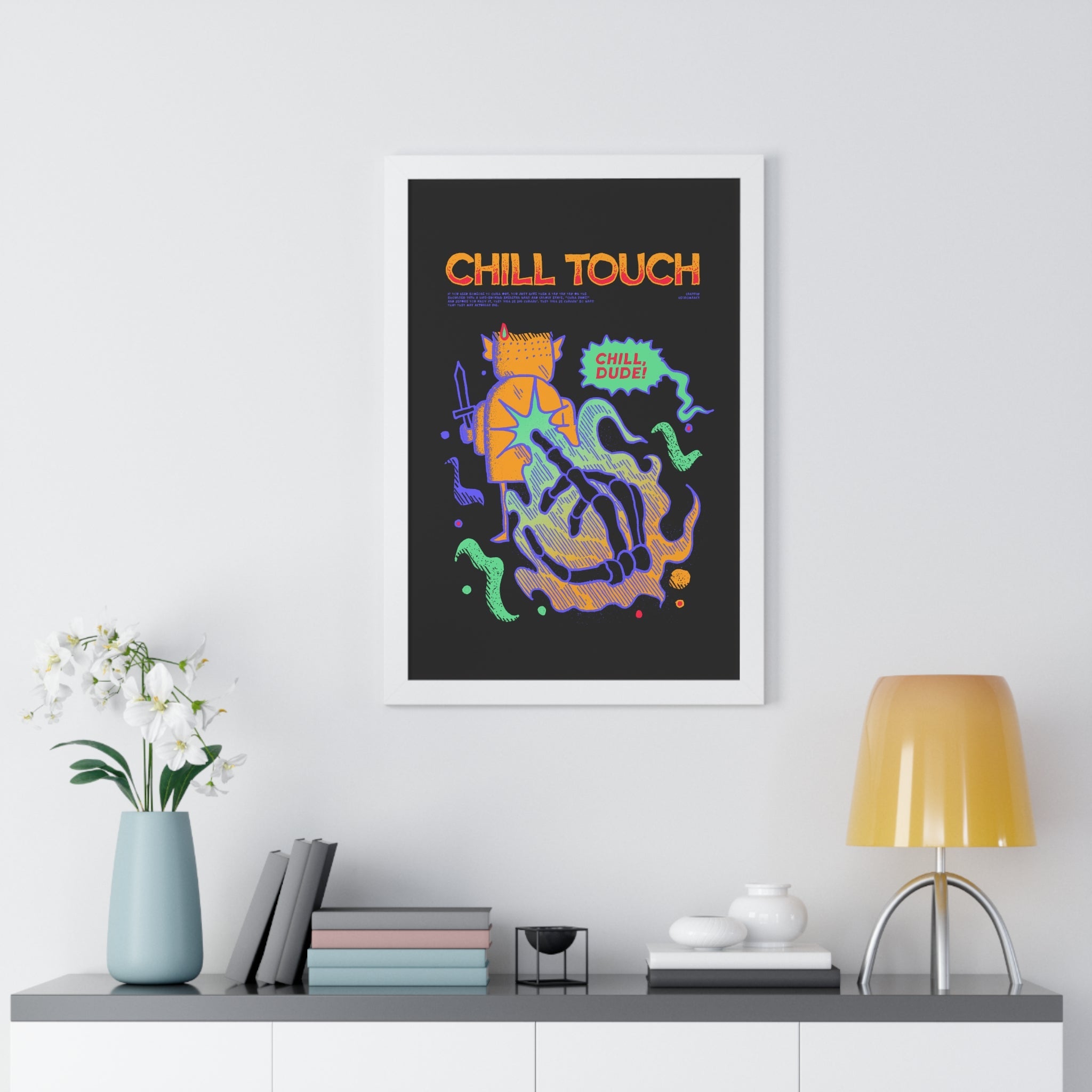 Chill Touch | Framed Poster - Framed Poster - Ace of Gnomes - 28777372255747750396