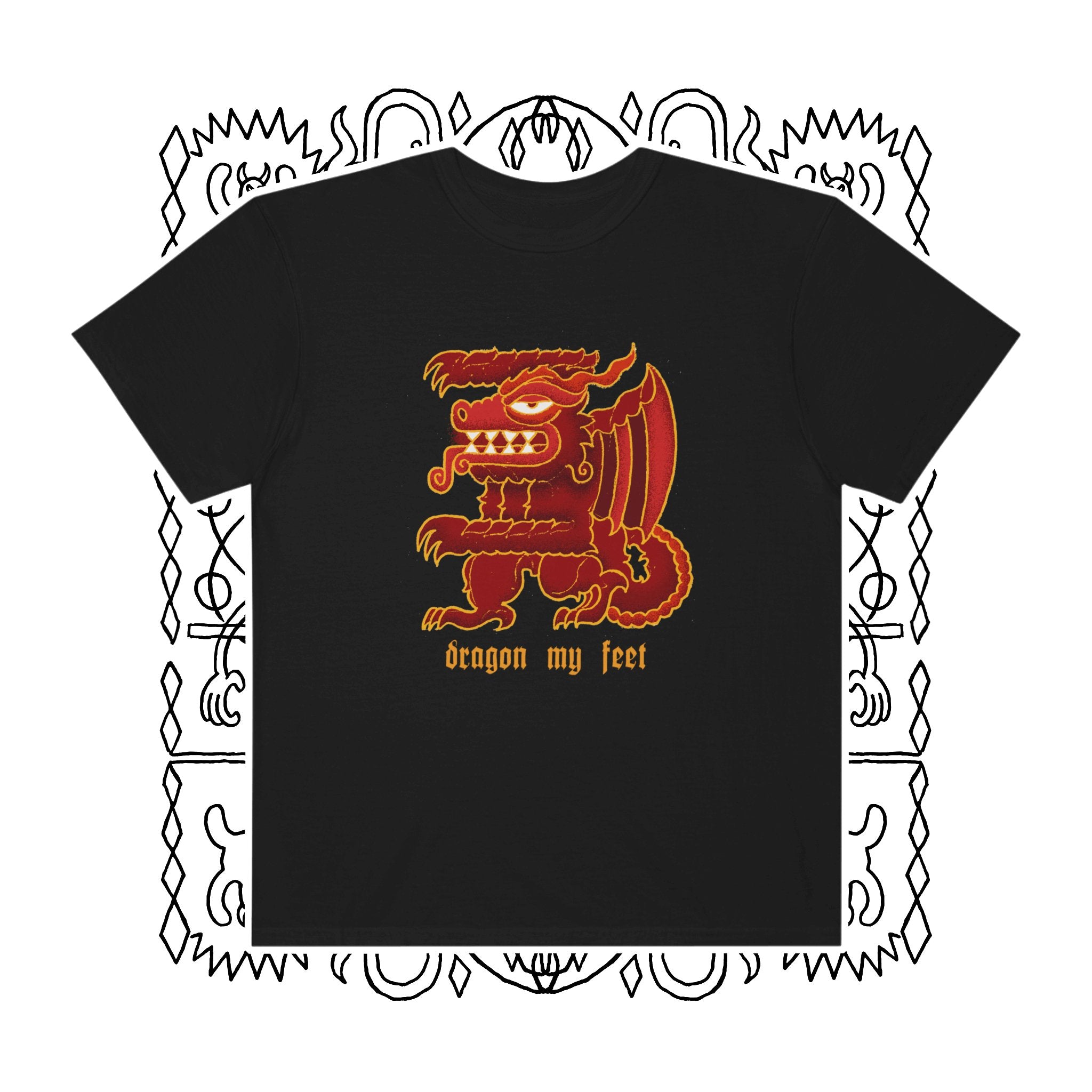 Dragon My Feet | Comfort Colors T-shirt - T-Shirt - Ace of Gnomes - 24094591971874522683