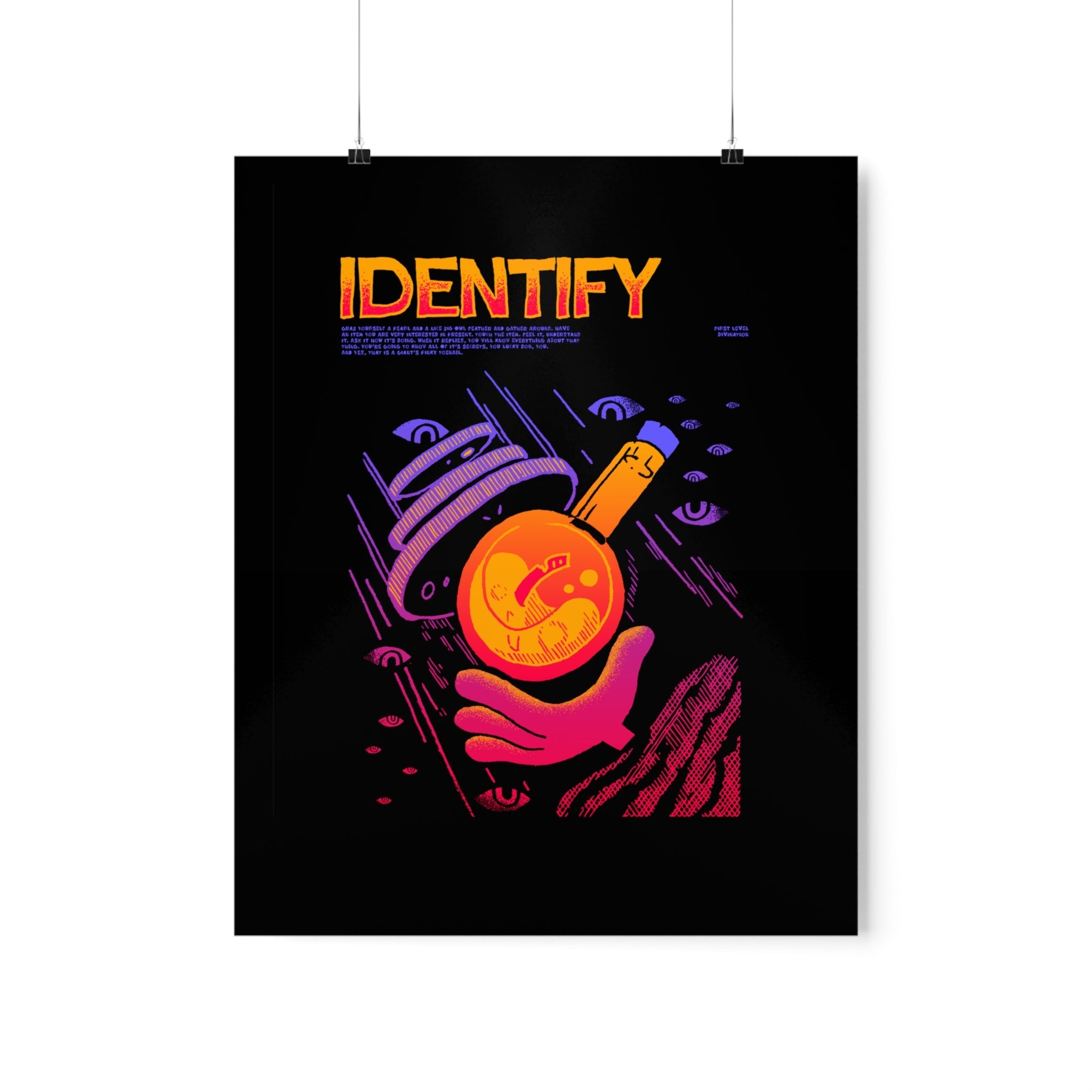 Identify | Premium Matte Poster - Poster - Ace of Gnomes - 24508518478737434221