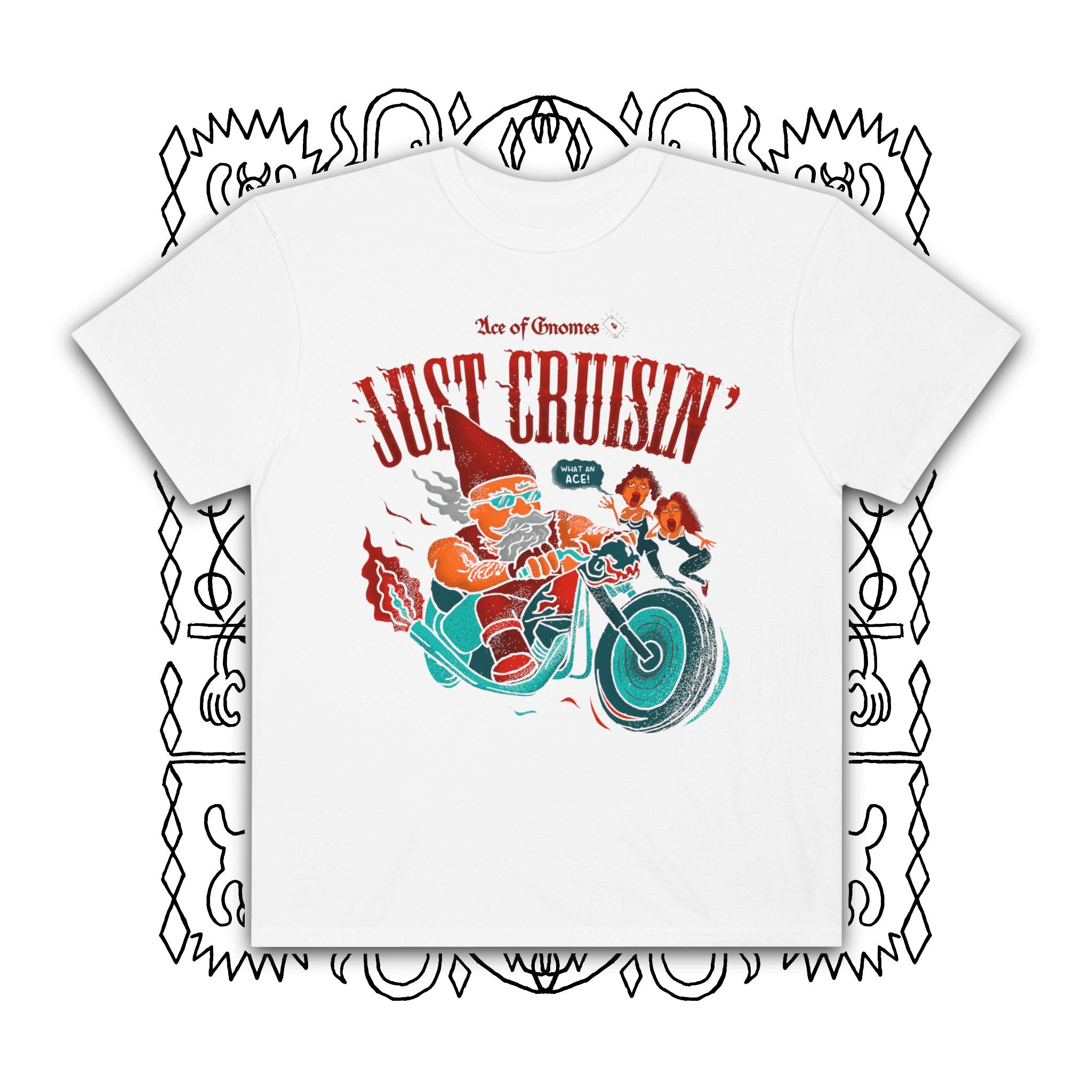 Just Cruisin' | Comfort Colors T-shirt - T-Shirt - Ace of Gnomes - 26424908148531193826