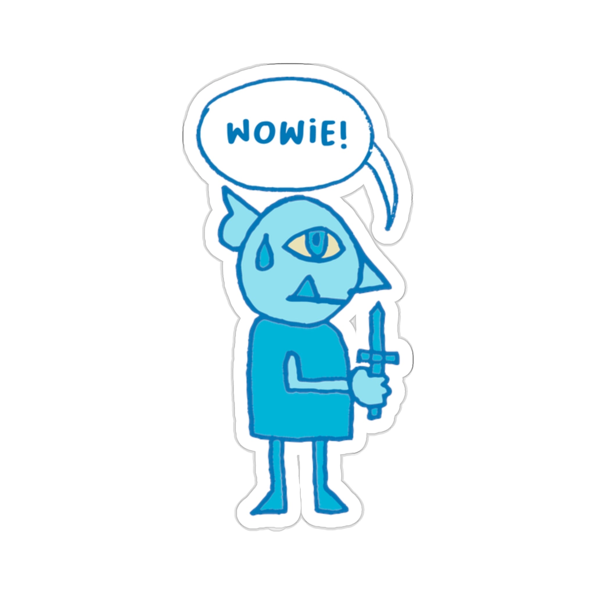 Little Goblin Sticker: Blue - Paper products - Ace of Gnomes - 15603990031320834953
