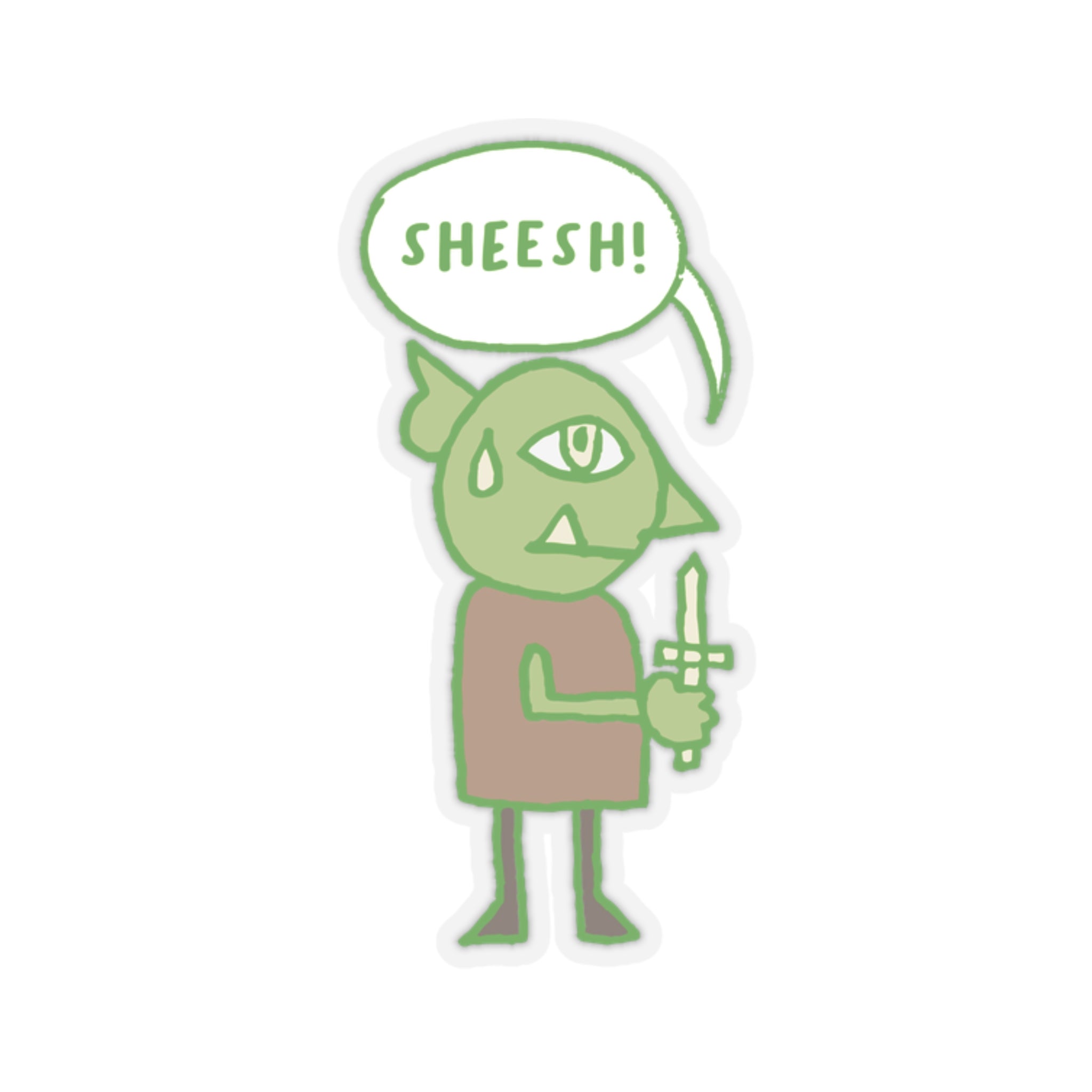 Little Goblin Sticker: Green - Paper products - Ace of Gnomes - 33555474323960789668