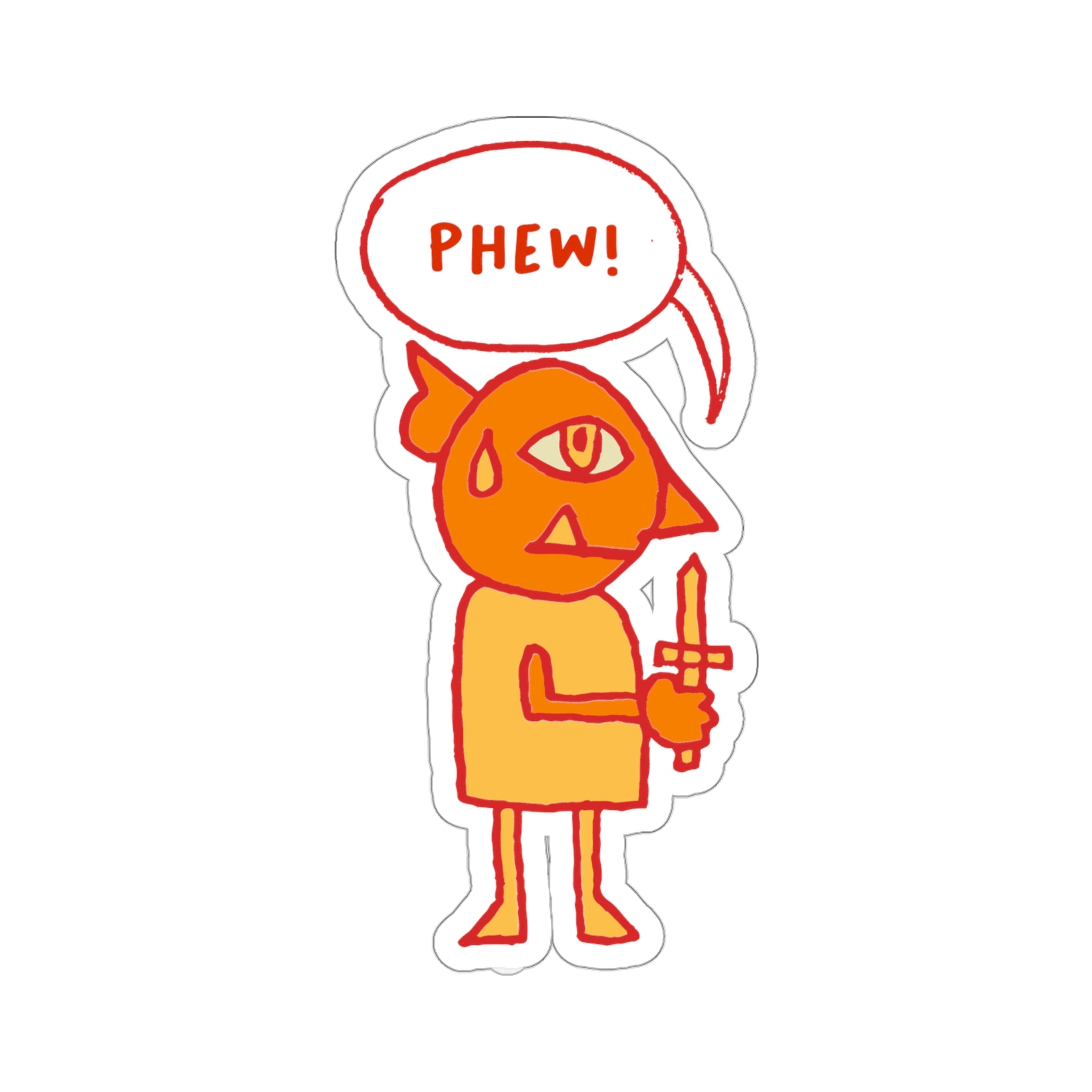 Little Goblin Sticker: Red - Paper products - Ace of Gnomes - 26956670213601847088