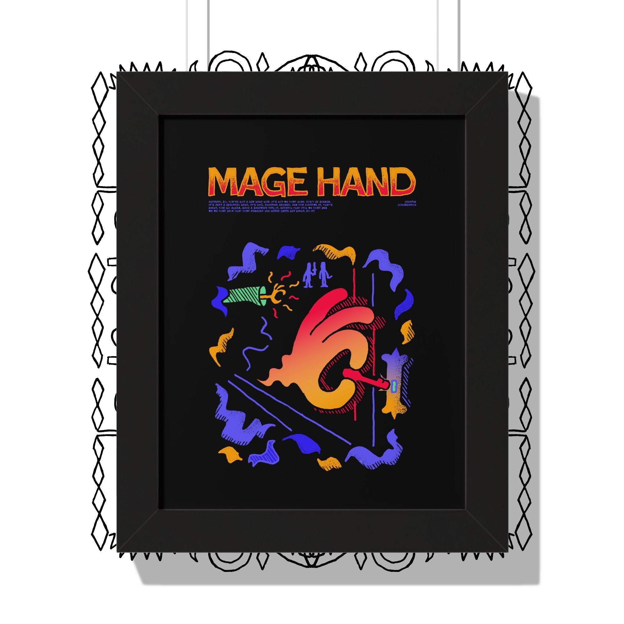 Mage Hand | Framed Poster - Framed Poster - Ace of Gnomes - 29681944700464270939