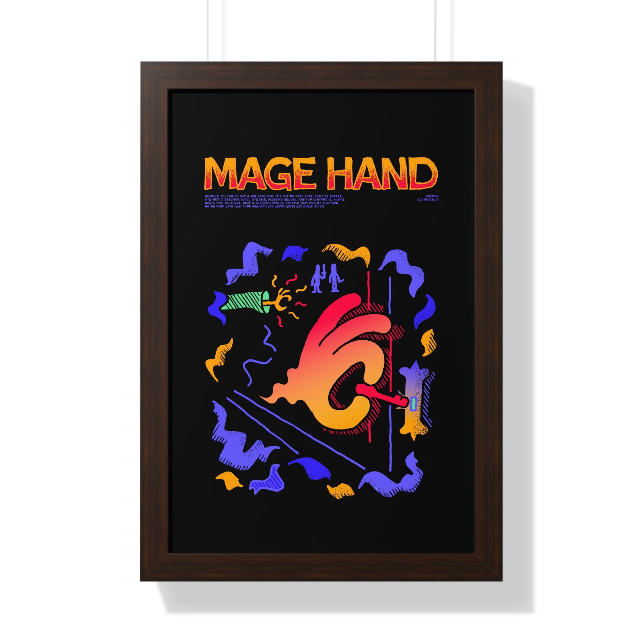 Mage Hand | Framed Poster - Framed Poster - Ace of Gnomes - 29661464586549833402