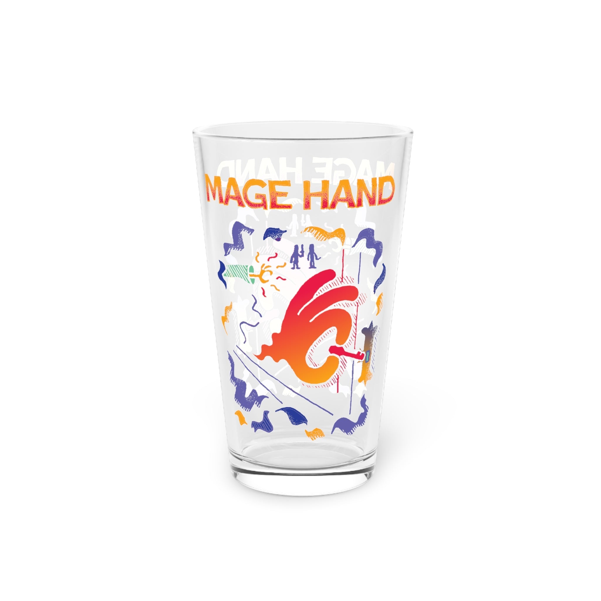 Mage Hand | Pint Glass, 16oz - Drinkware Sets - Ace of Gnomes - 32372228956069738547