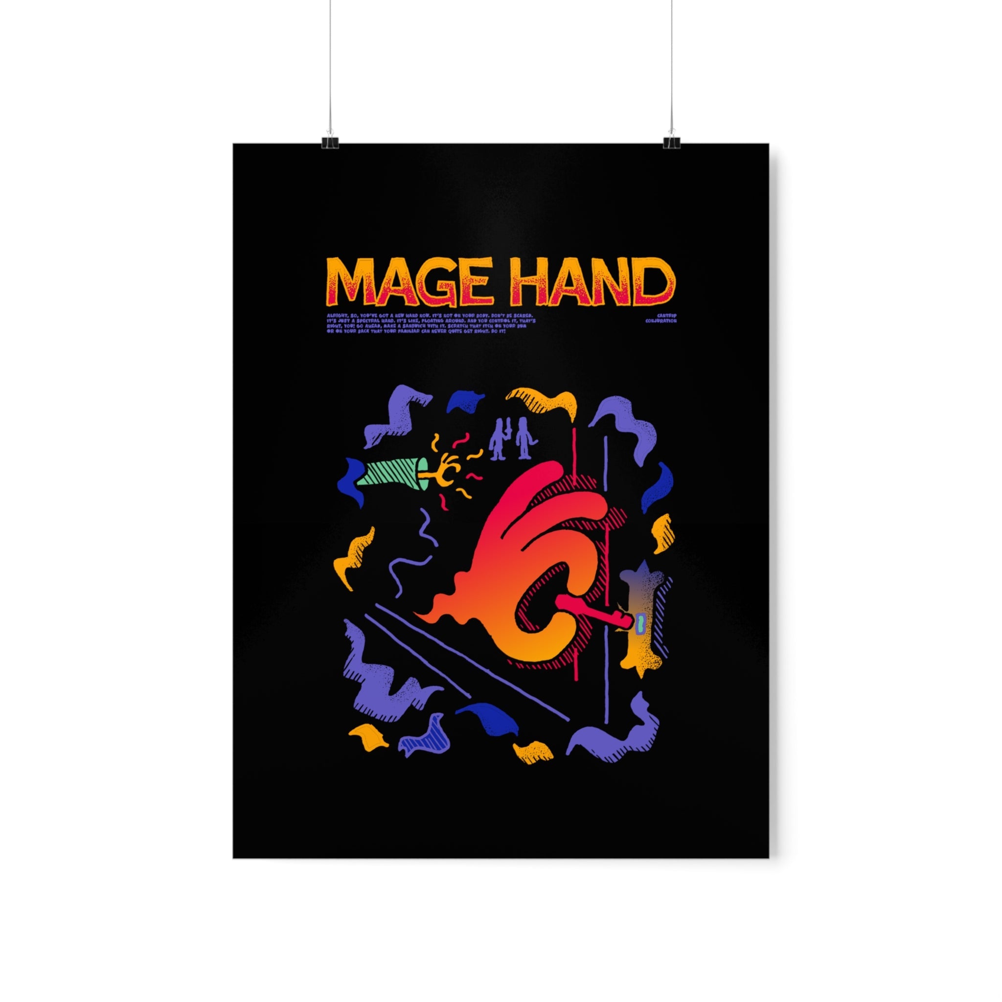 Mage Hand | Premium Matte Poster - Poster - Ace of Gnomes - 13091890946448009612