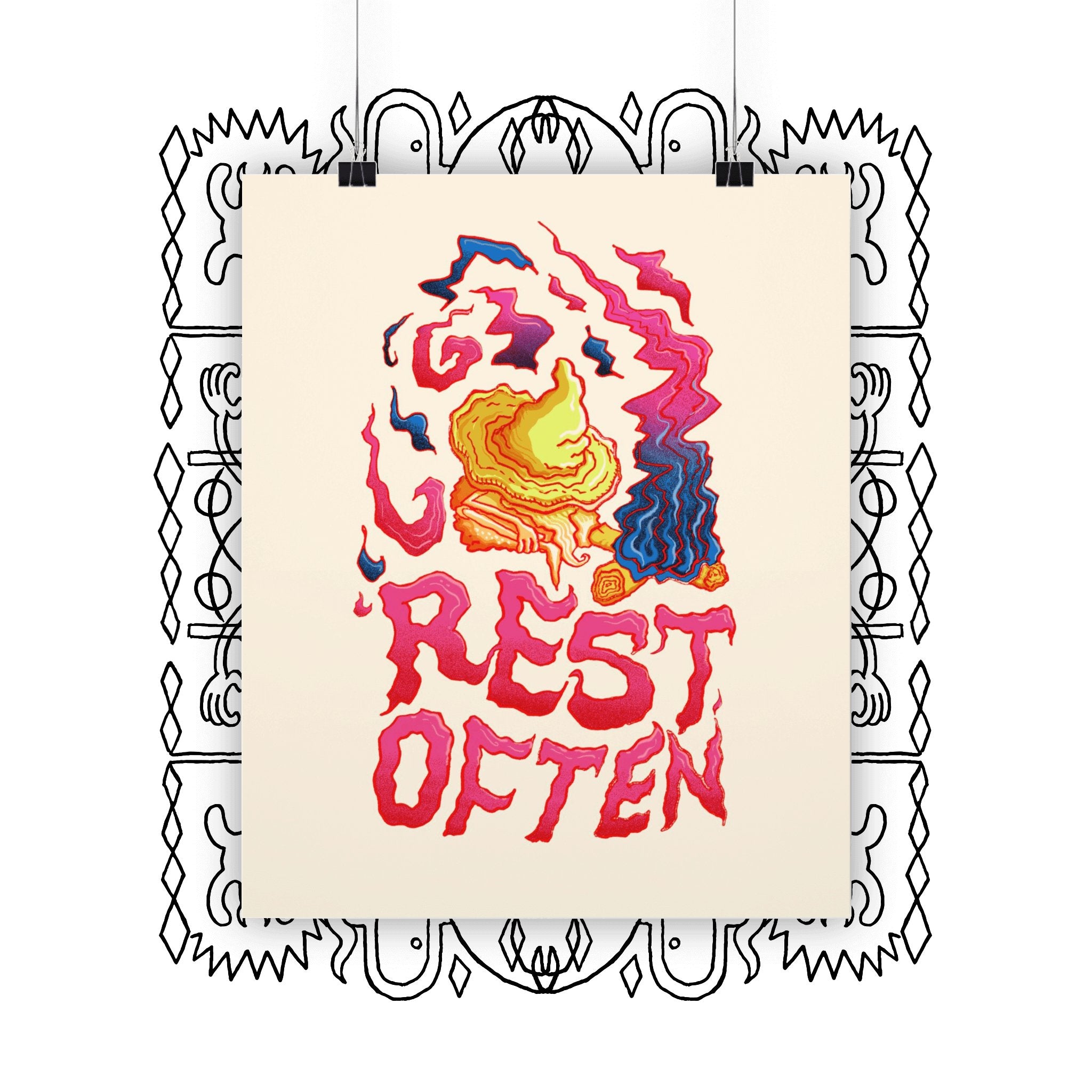 Rest Often | Premium Matte Poster - Poster - Ace of Gnomes - 15457609988633587357