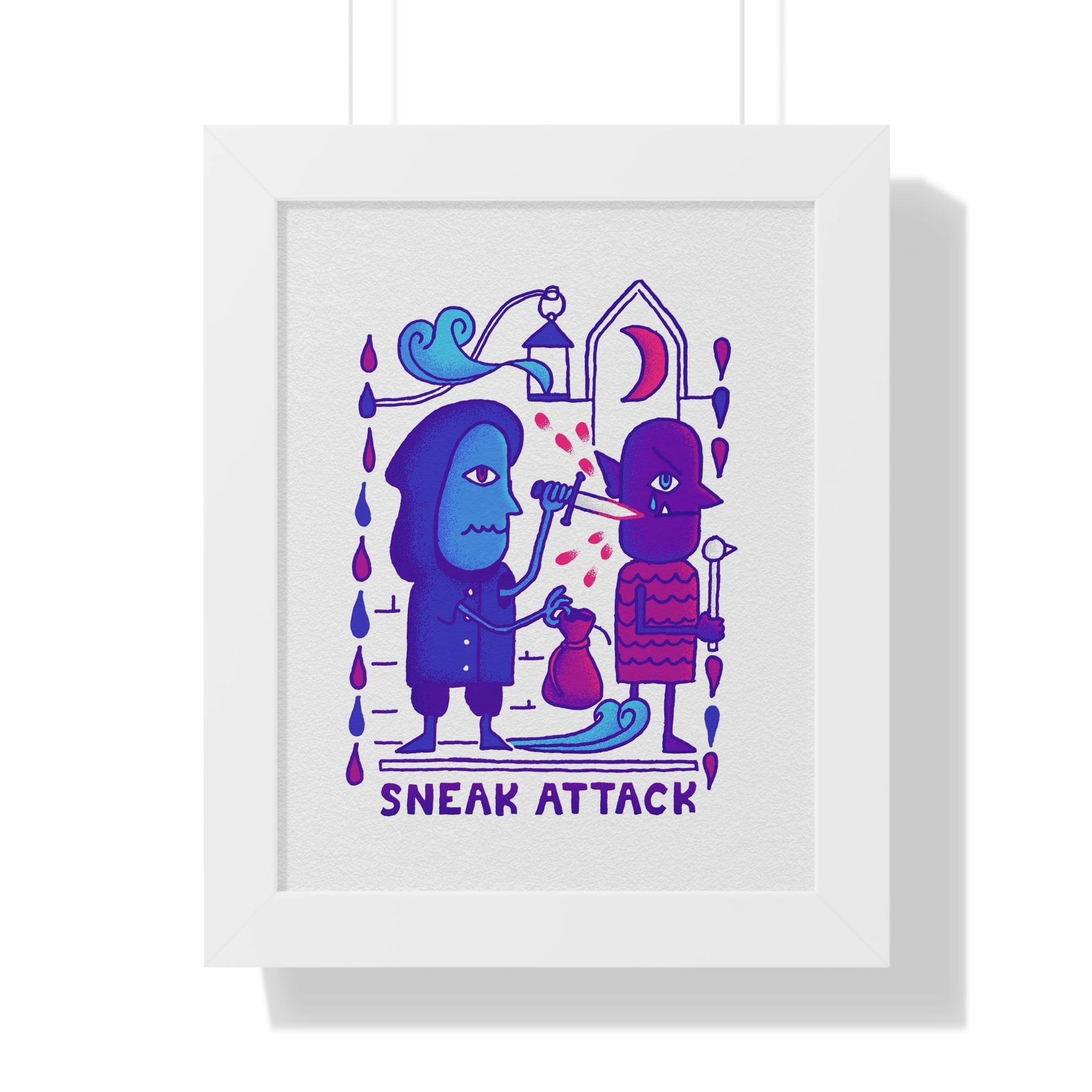 Sneak Attack | Framed Poster - Framed Poster - Ace of Gnomes - 16829805415480387720