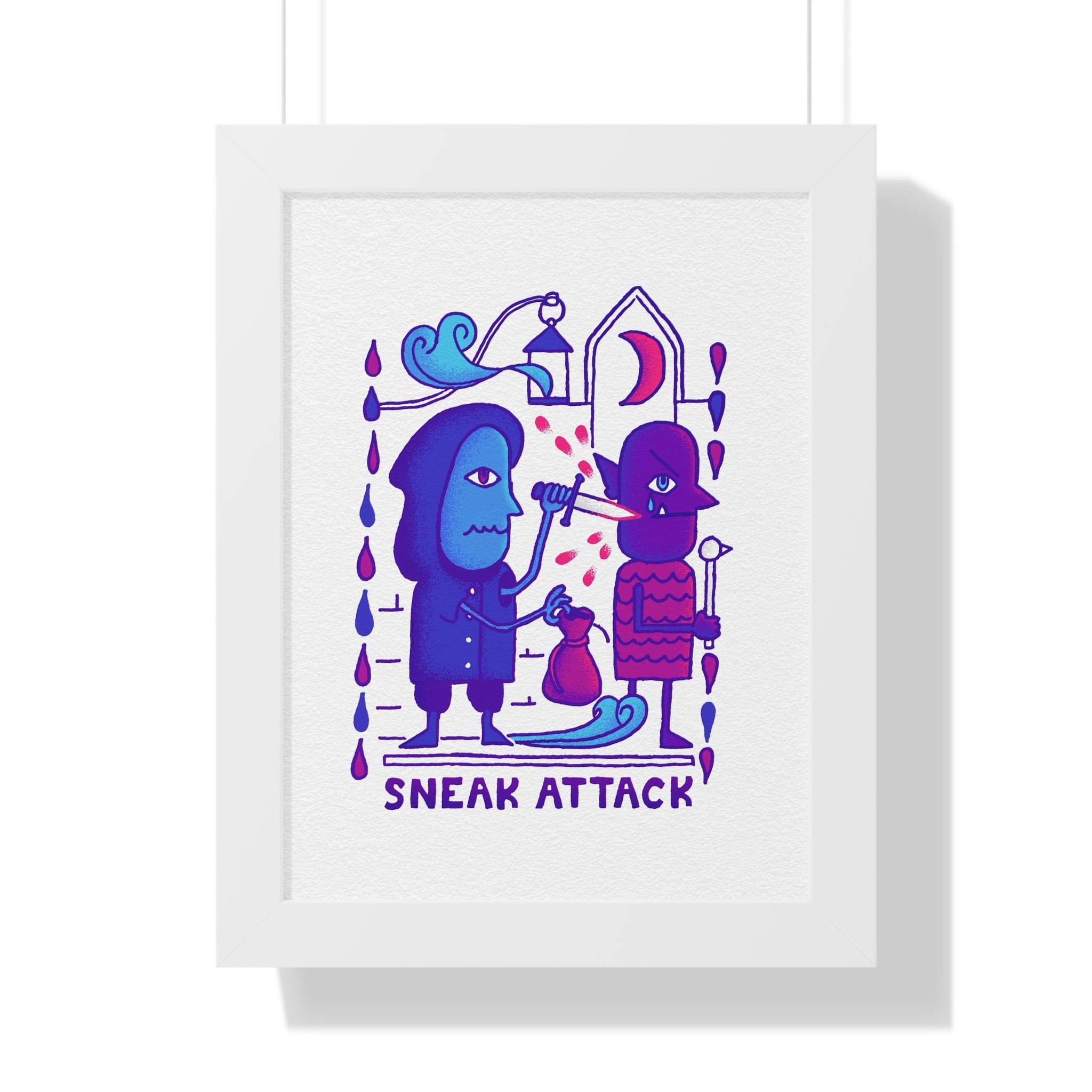 Sneak Attack | Framed Poster - Framed Poster - Ace of Gnomes - 19095343553099227599