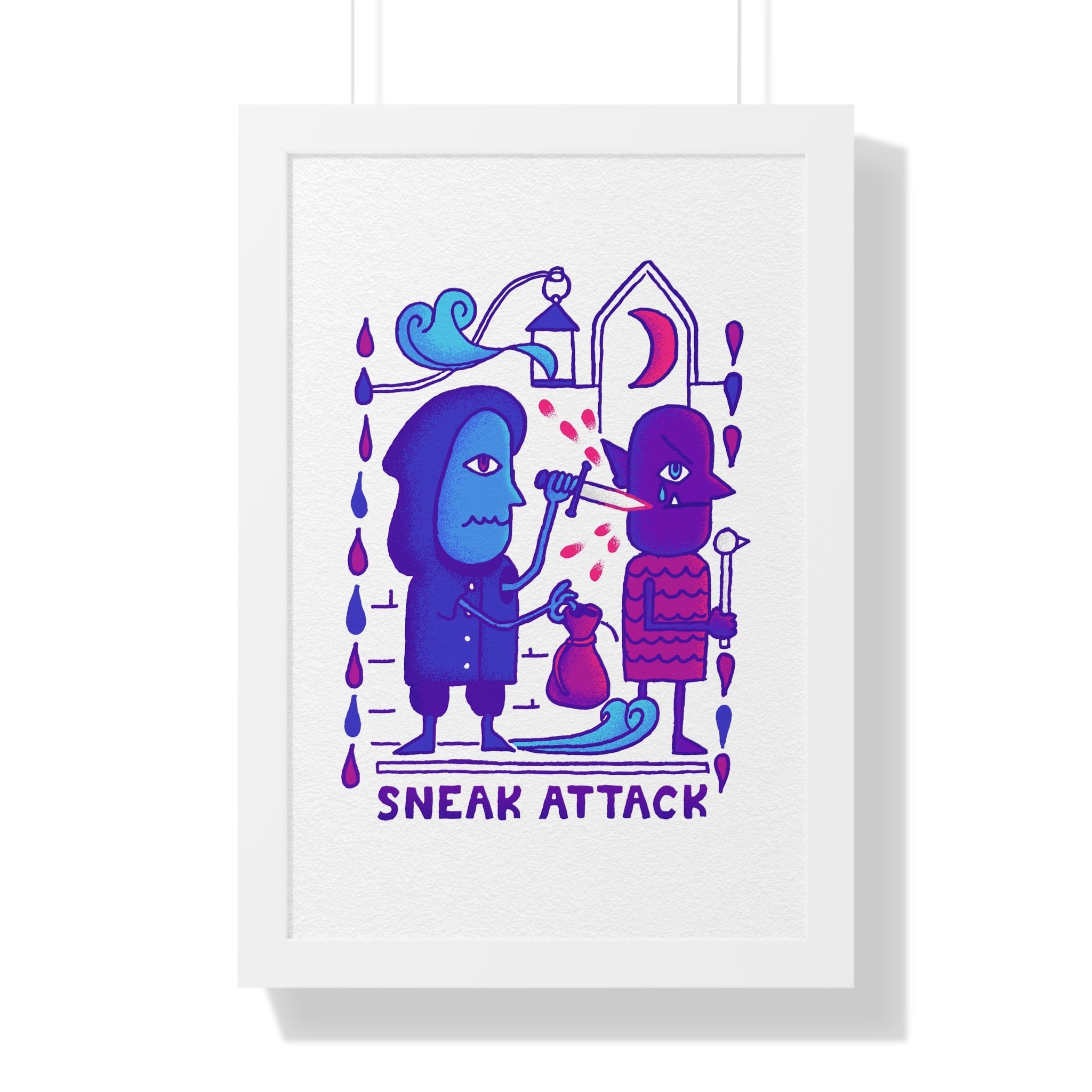 Sneak Attack | Framed Poster - Framed Poster - Ace of Gnomes - 24415558040843020085