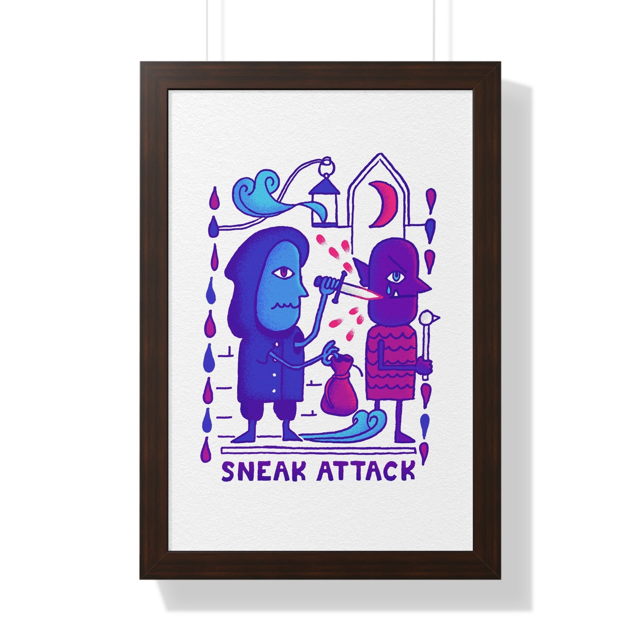 Sneak Attack | Framed Poster - Framed Poster - Ace of Gnomes - 43148895667739325544