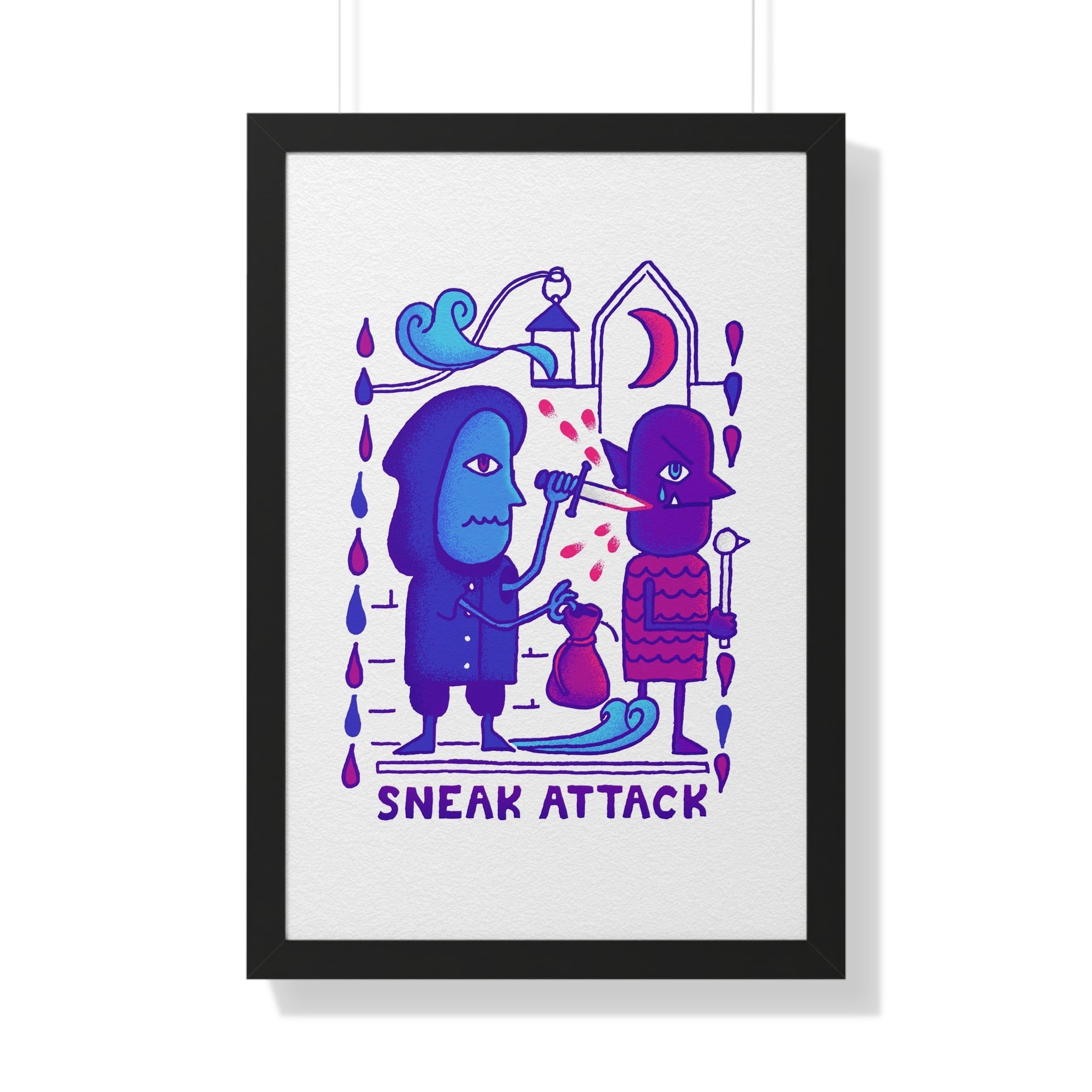 Sneak Attack | Framed Poster - Framed Poster - Ace of Gnomes - 26407370083640111869