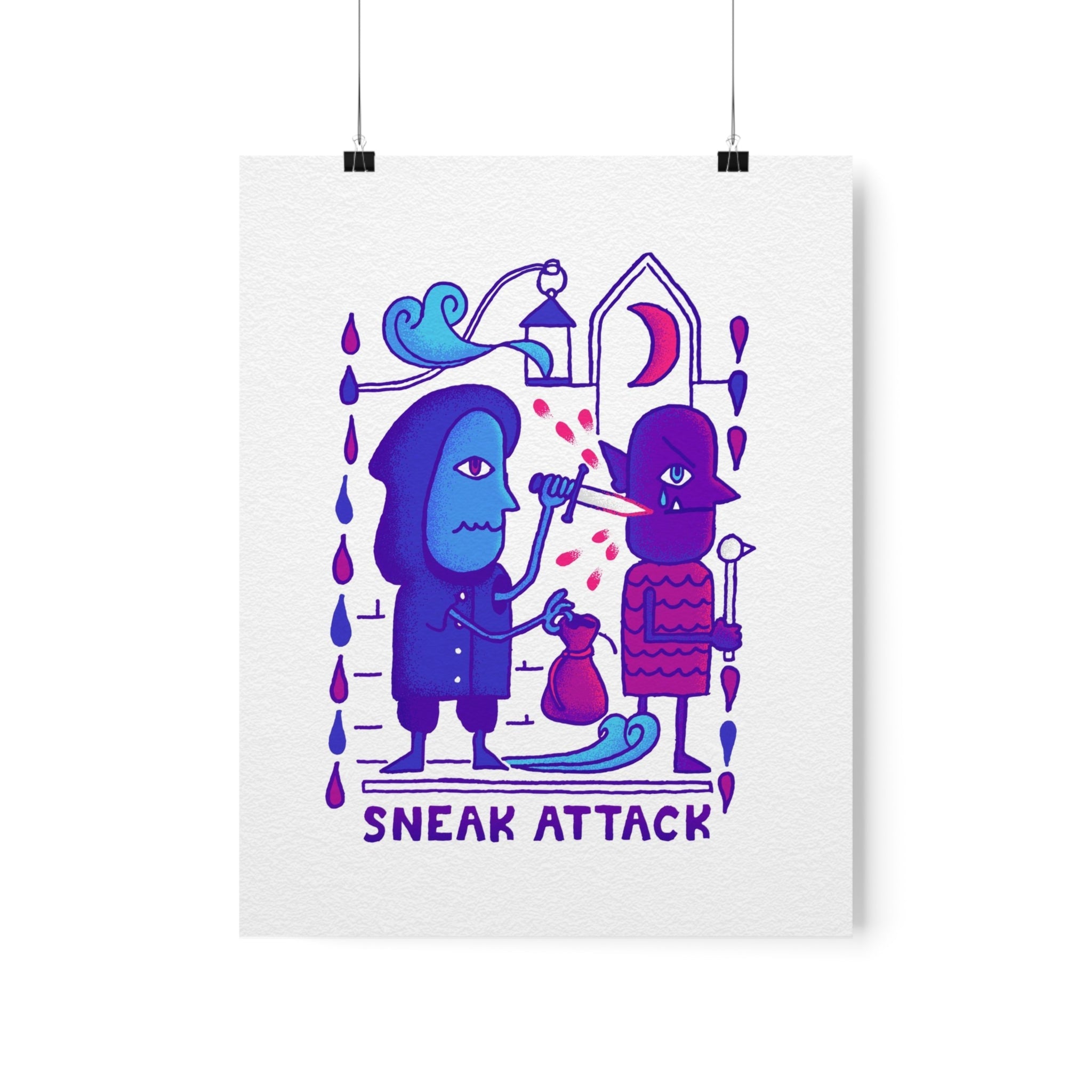 Sneak Attack | Premium Matte Poster - Poster - Ace of Gnomes - 29487361616496154764