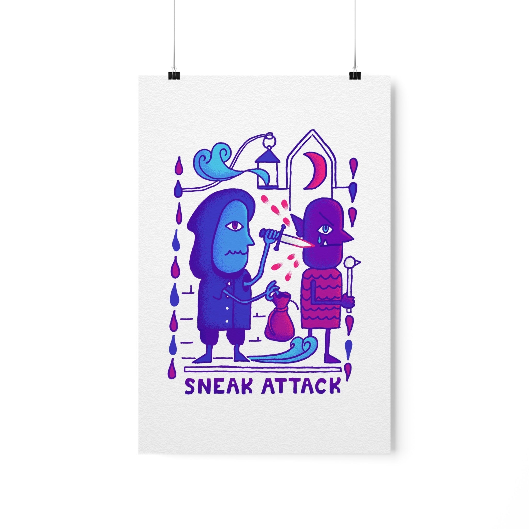 Sneak Attack | Premium Matte Poster - Poster - Ace of Gnomes - 24213083565856376944