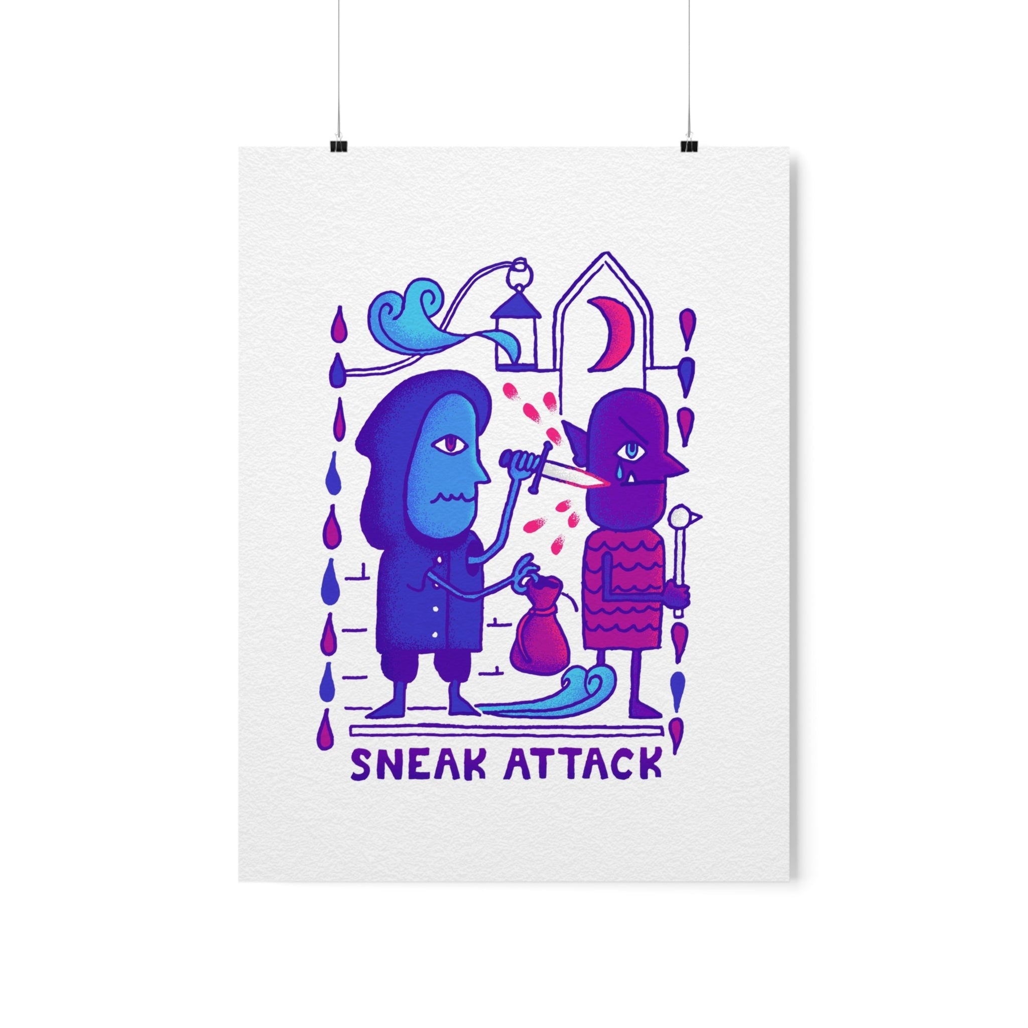 Sneak Attack | Premium Matte Poster - Poster - Ace of Gnomes - 15706818097632975532