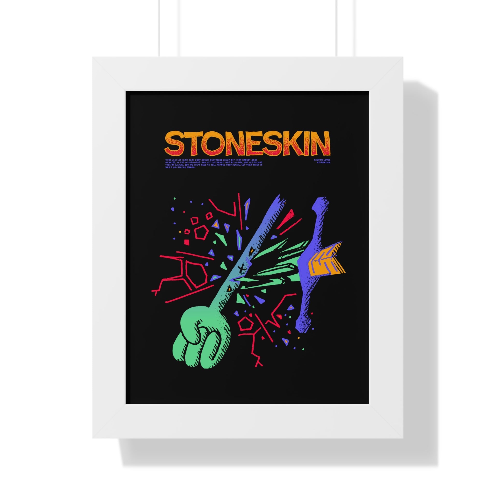 Stoneskin | Framed Poster - Framed Poster - Ace of Gnomes - 11939554140662844266