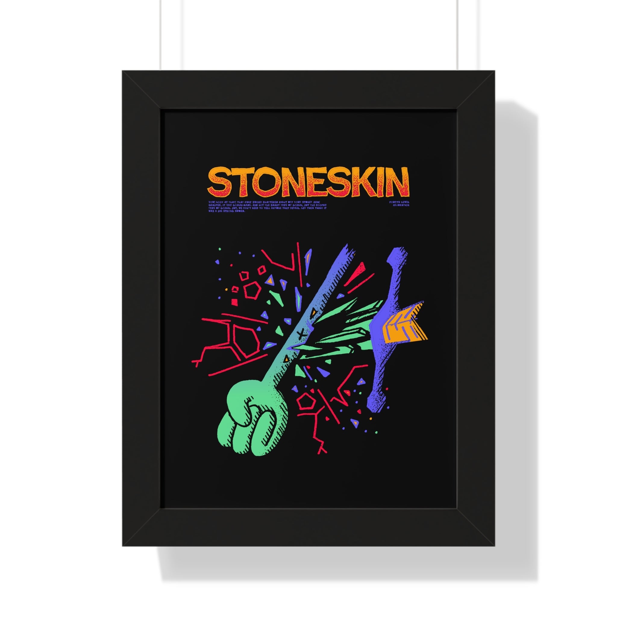 Stoneskin | Framed Poster - Framed Poster - Ace of Gnomes - 20863969977186767501