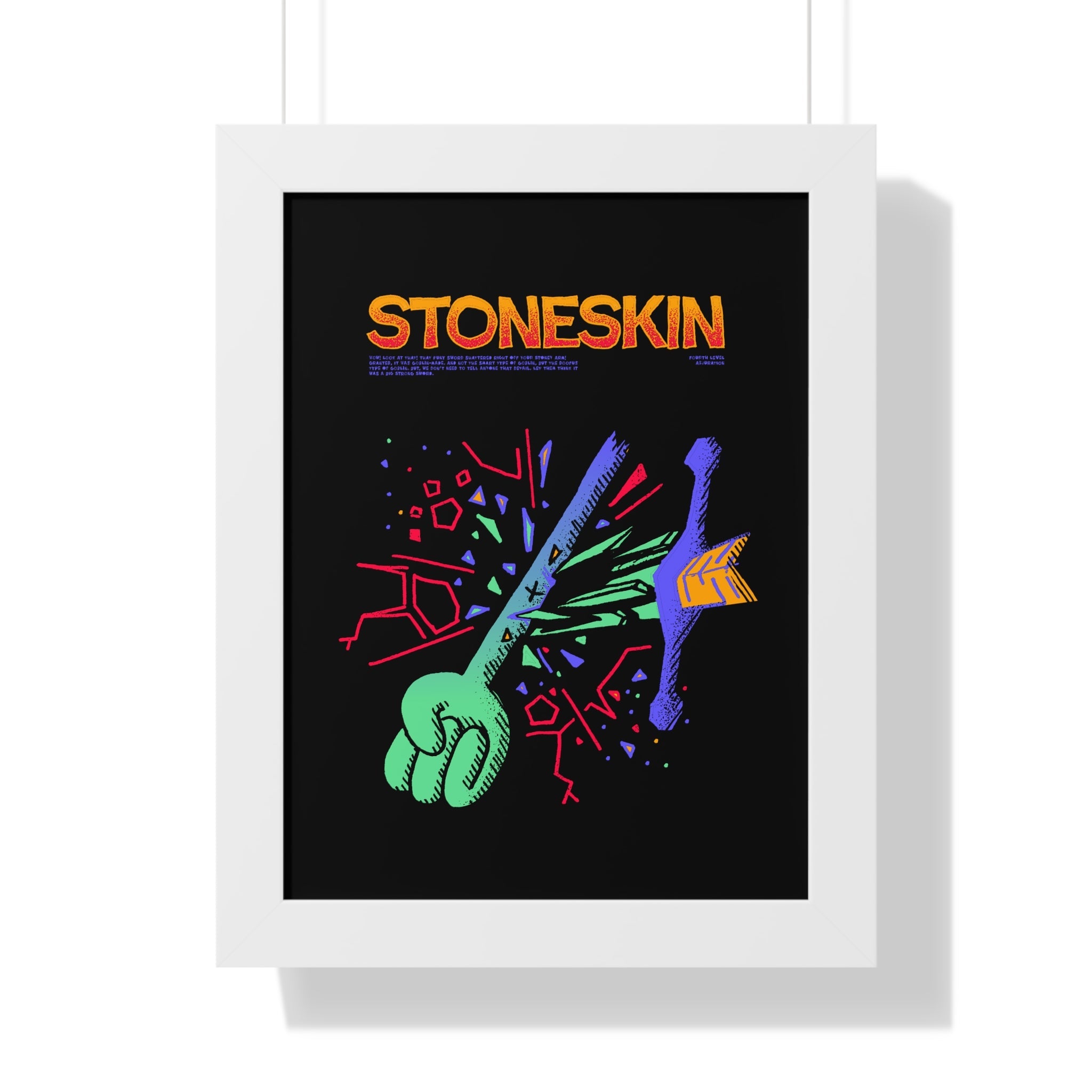 Stoneskin | Framed Poster - Framed Poster - Ace of Gnomes - 25059769947318445228