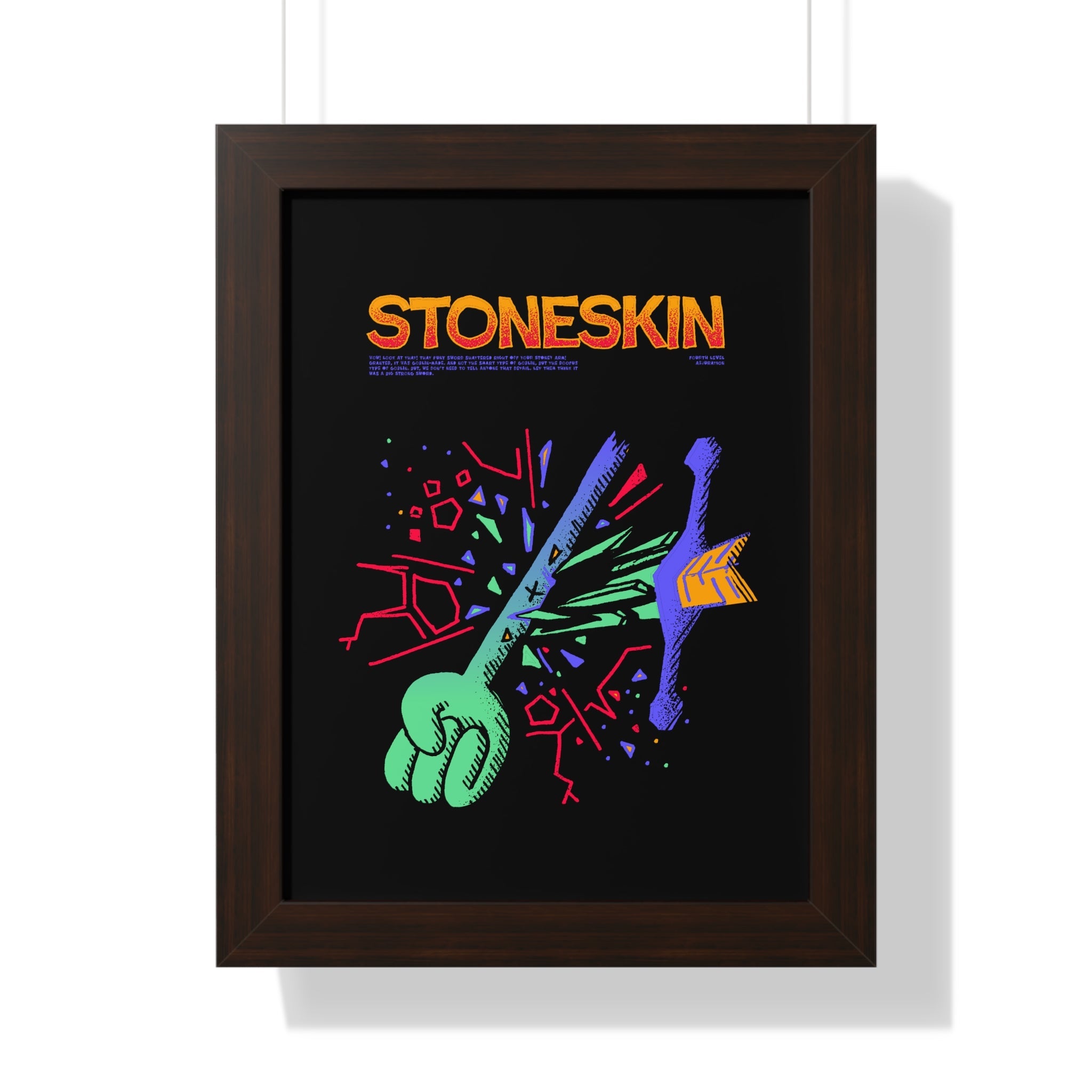 Stoneskin | Framed Poster - Framed Poster - Ace of Gnomes - 77351580470650253151