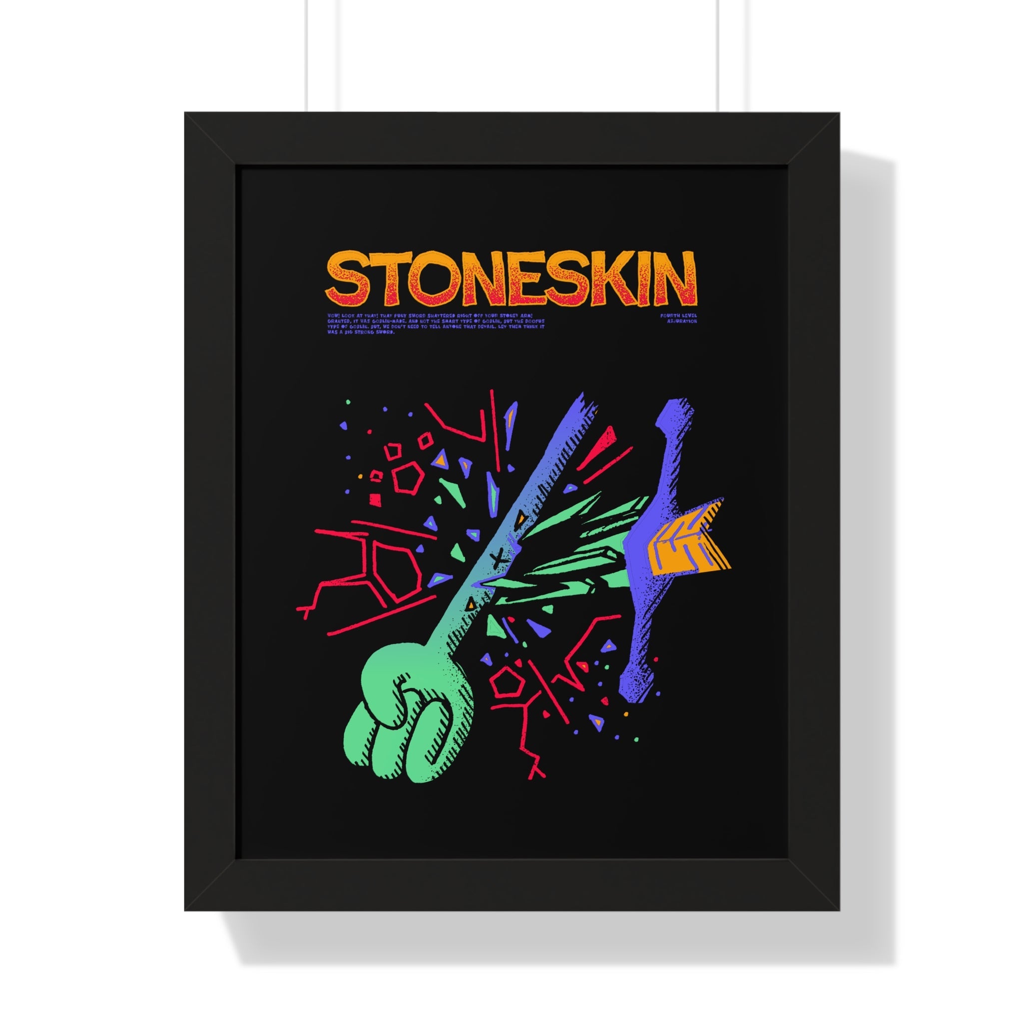 Stoneskin | Framed Poster - Framed Poster - Ace of Gnomes - 27485084167136300242