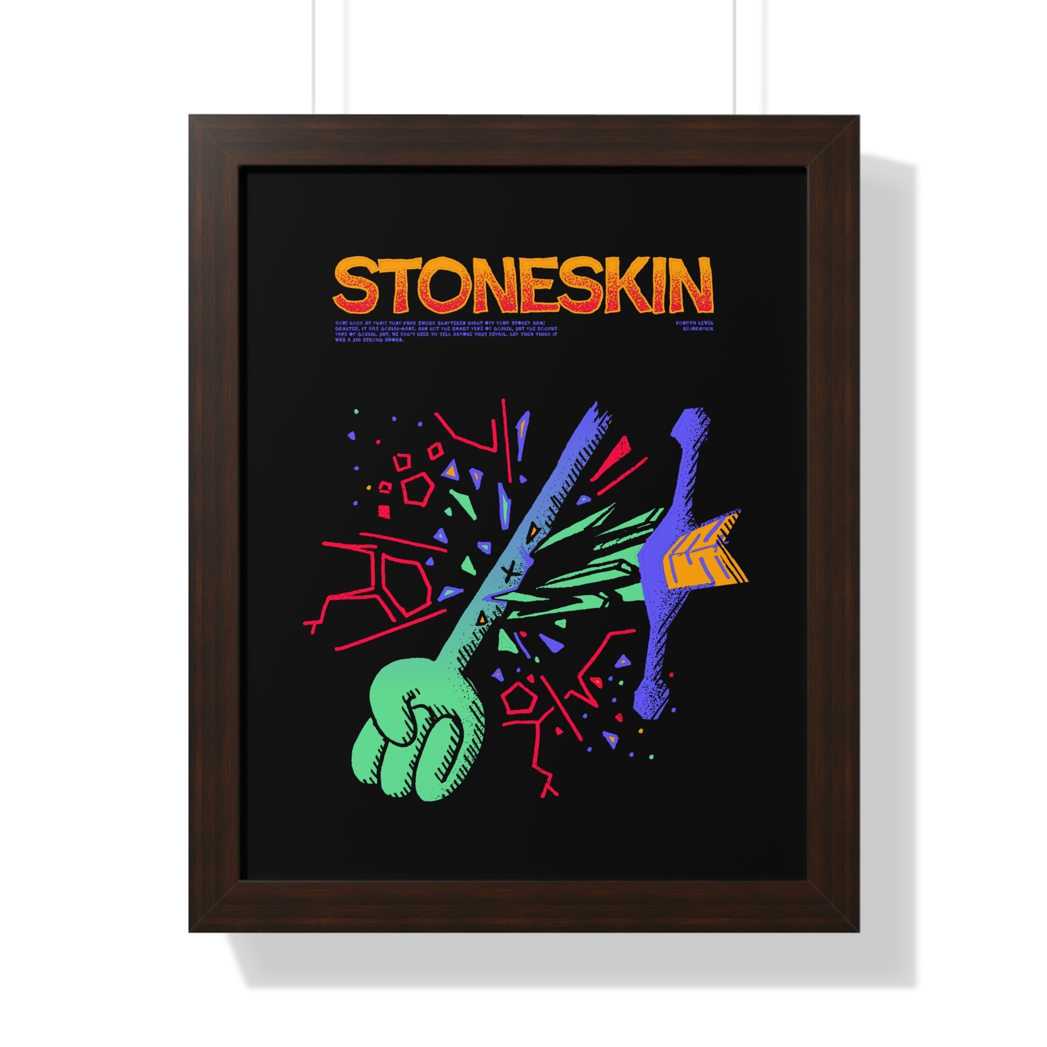 Stoneskin | Framed Poster - Framed Poster - Ace of Gnomes - 12794491346081890422