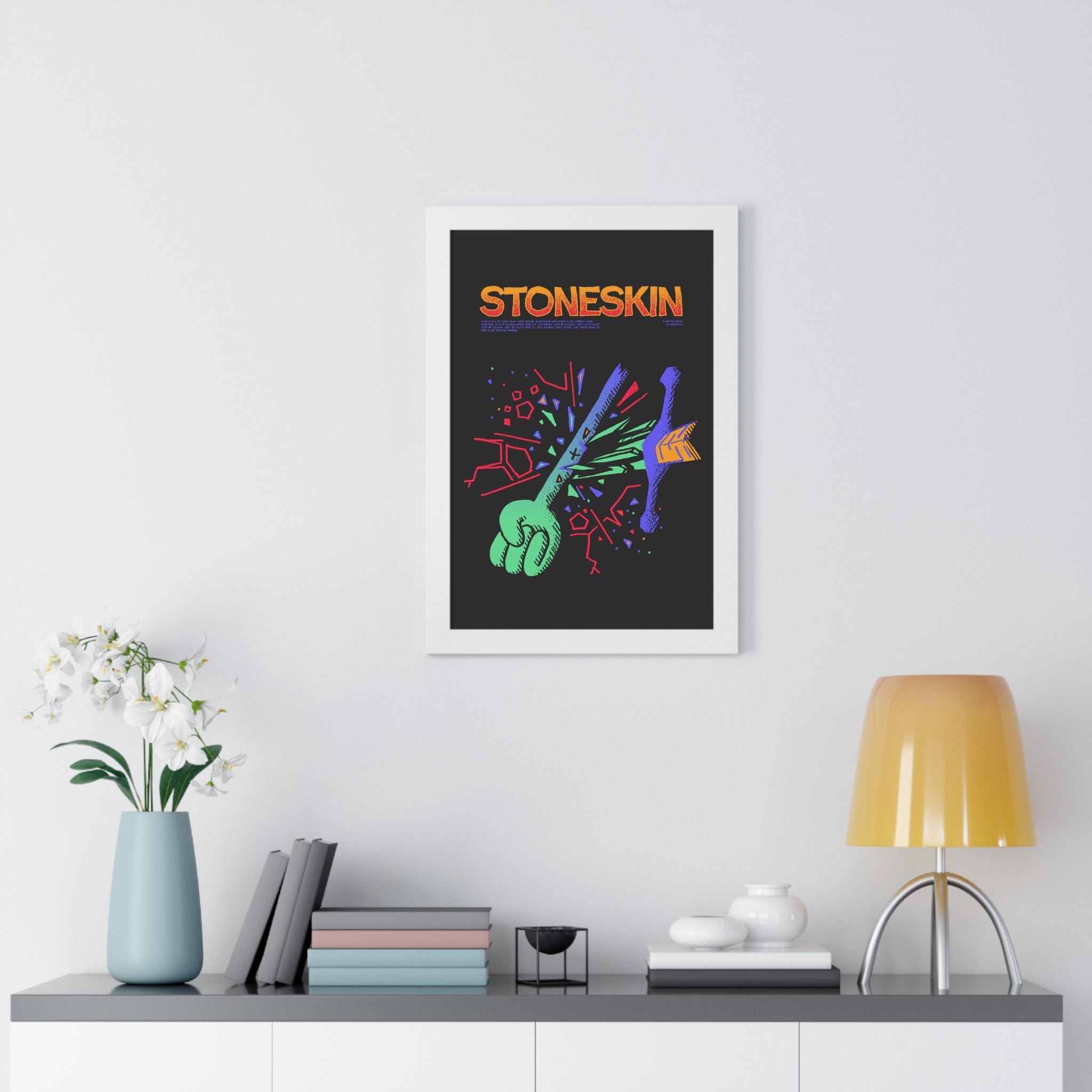 Stoneskin | Framed Poster - Framed Poster - Ace of Gnomes - 35200638763043620939
