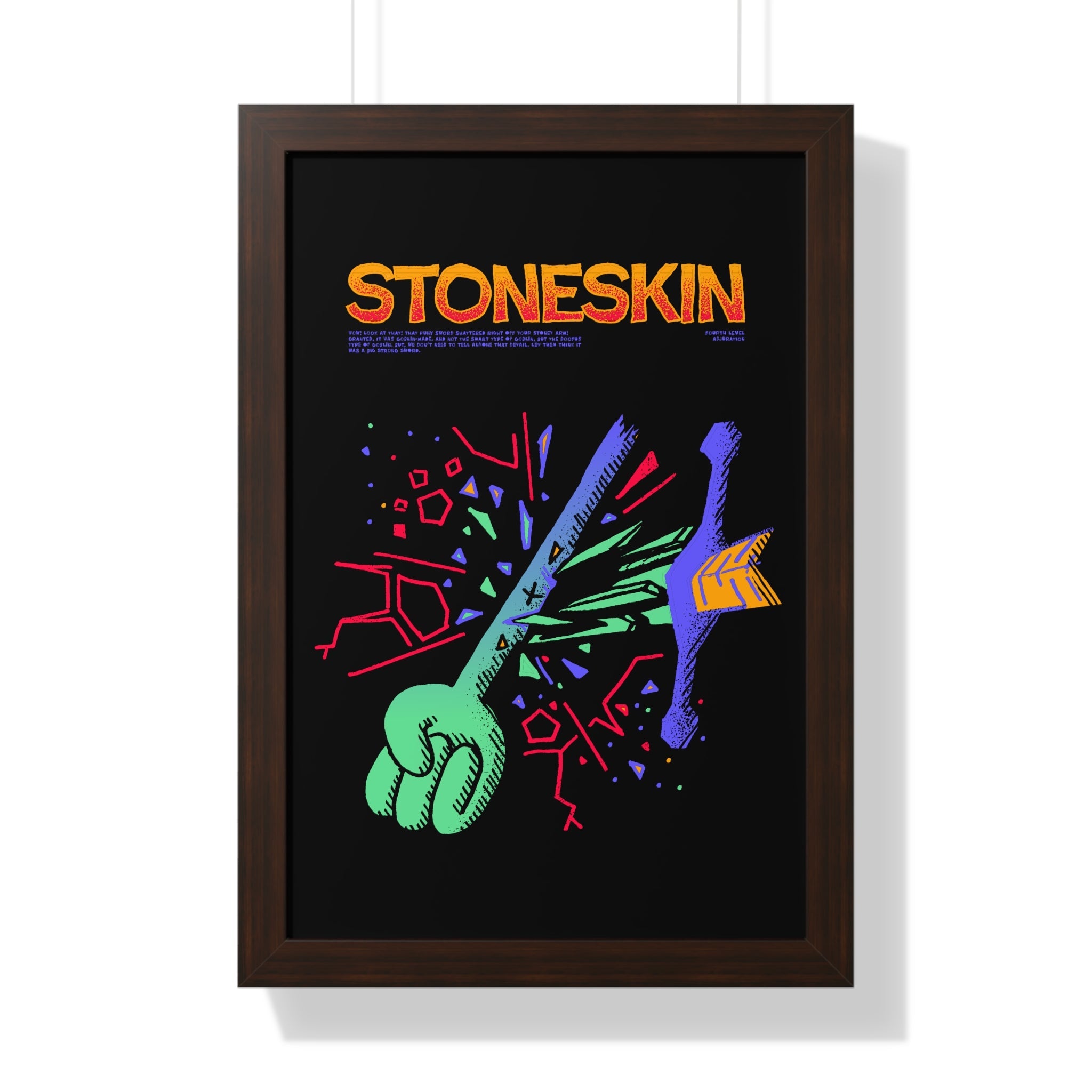 Stoneskin | Framed Poster - Framed Poster - Ace of Gnomes - 29061417992003132706