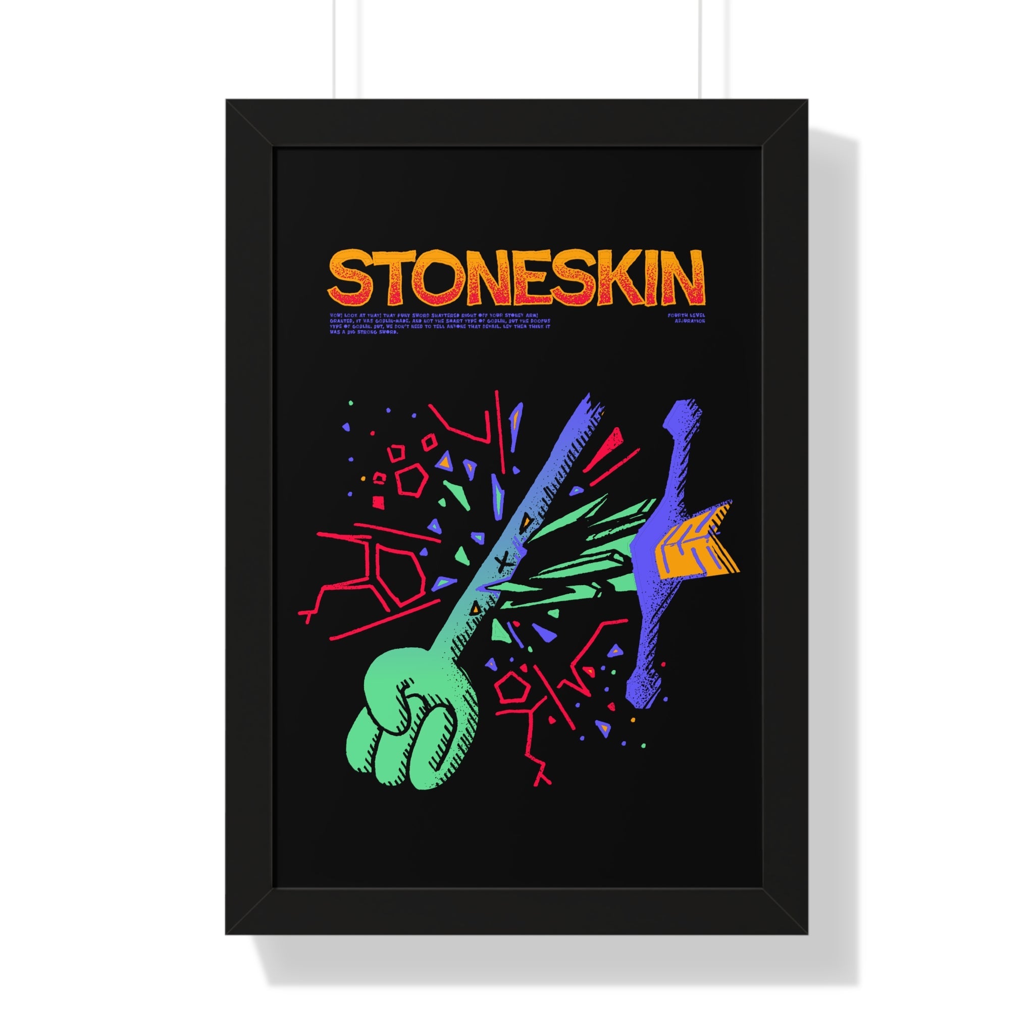 Stoneskin | Framed Poster - Framed Poster - Ace of Gnomes - 29778934847233523325