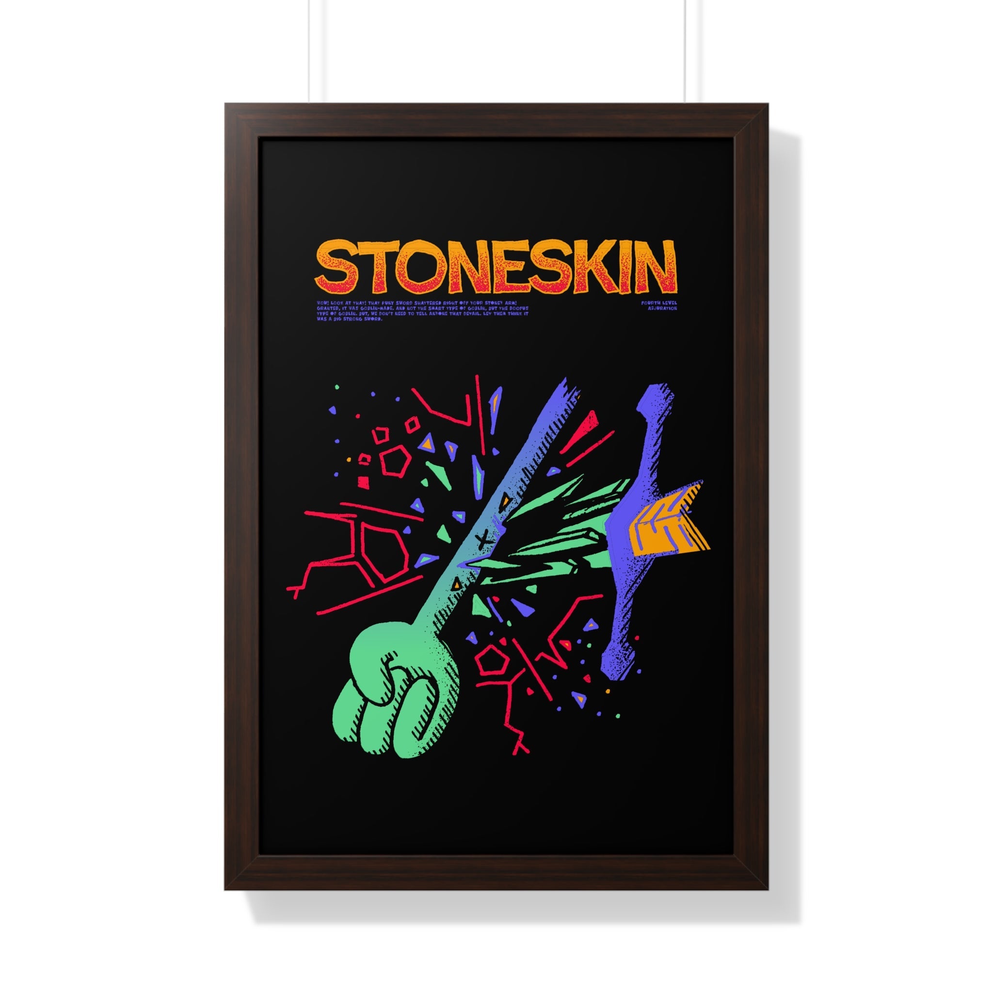 Stoneskin | Framed Poster - Framed Poster - Ace of Gnomes - 22267363041748563459