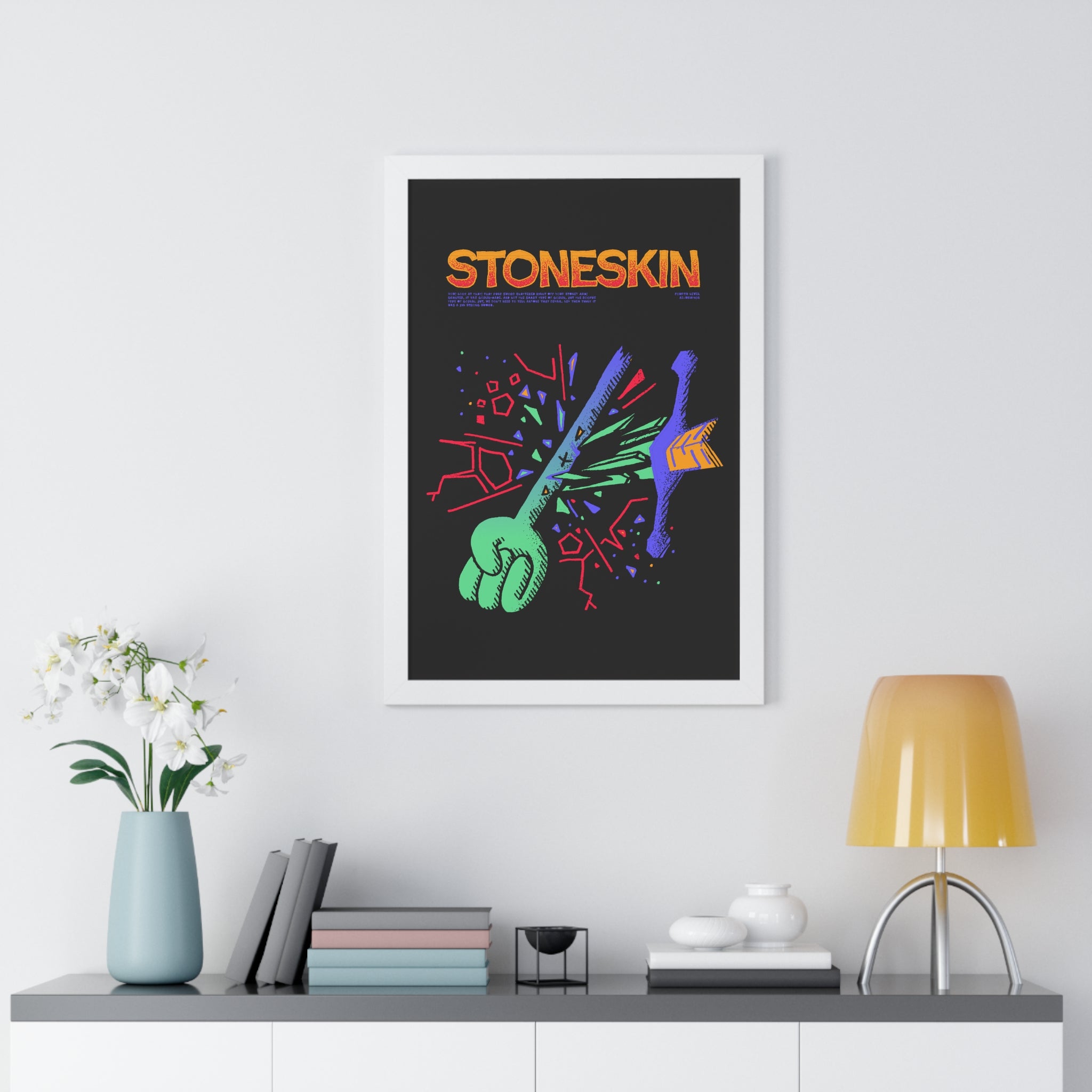 Stoneskin | Framed Poster - Framed Poster - Ace of Gnomes - 69355787044110061717