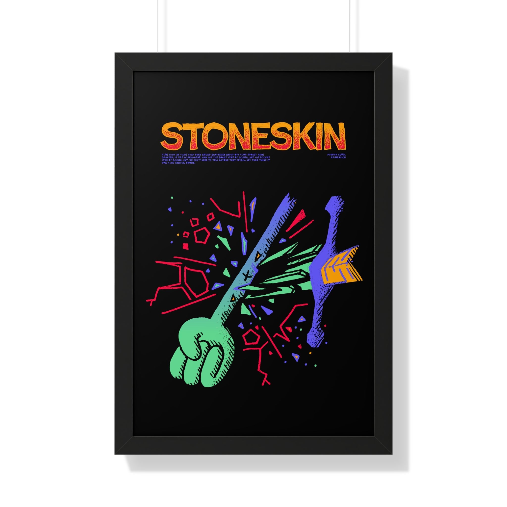 Stoneskin | Framed Poster - Framed Poster - Ace of Gnomes - 33355633182514365407