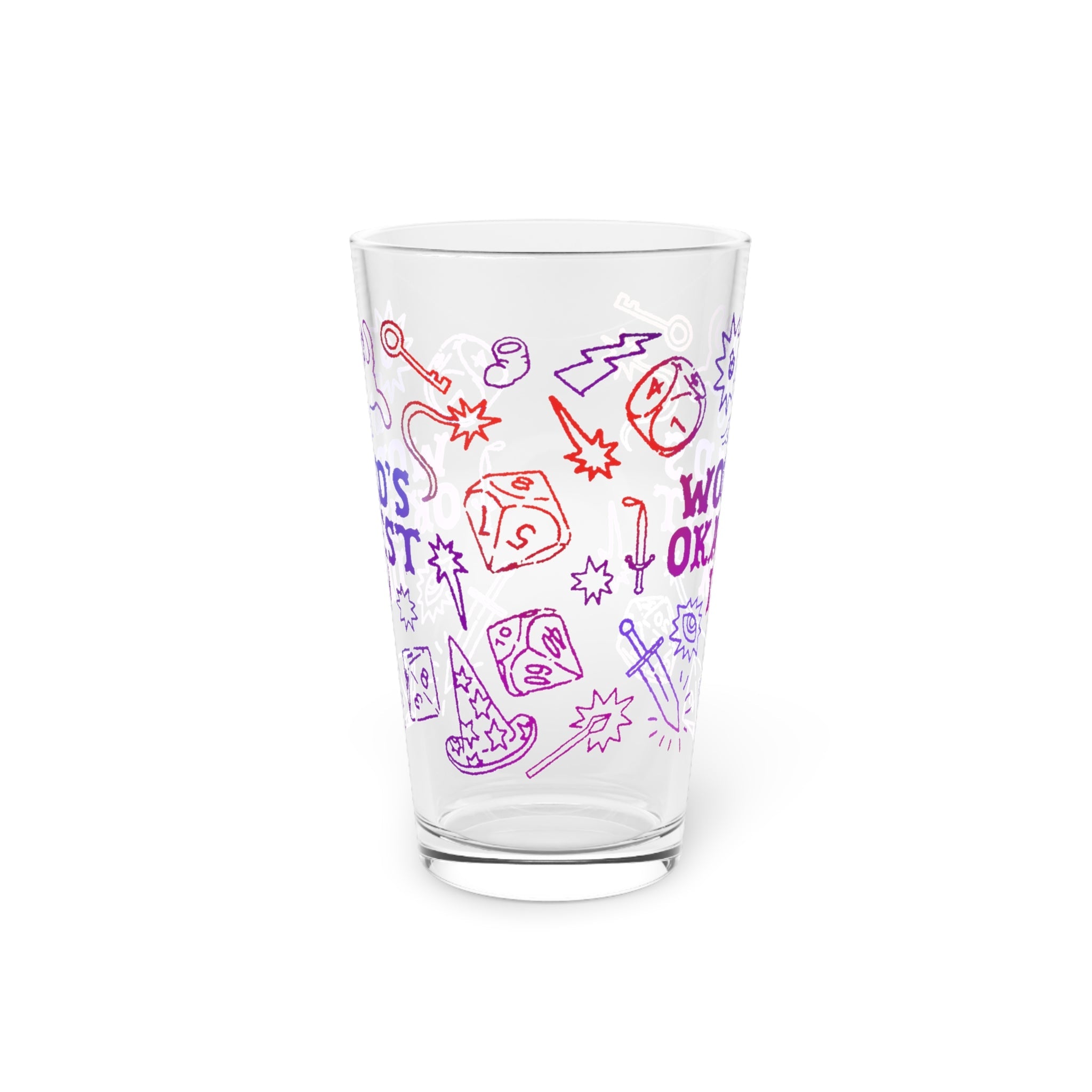 World's Okayest DM | Pint Glass, 16oz - Mug - Ace of Gnomes - 25498585257206325253