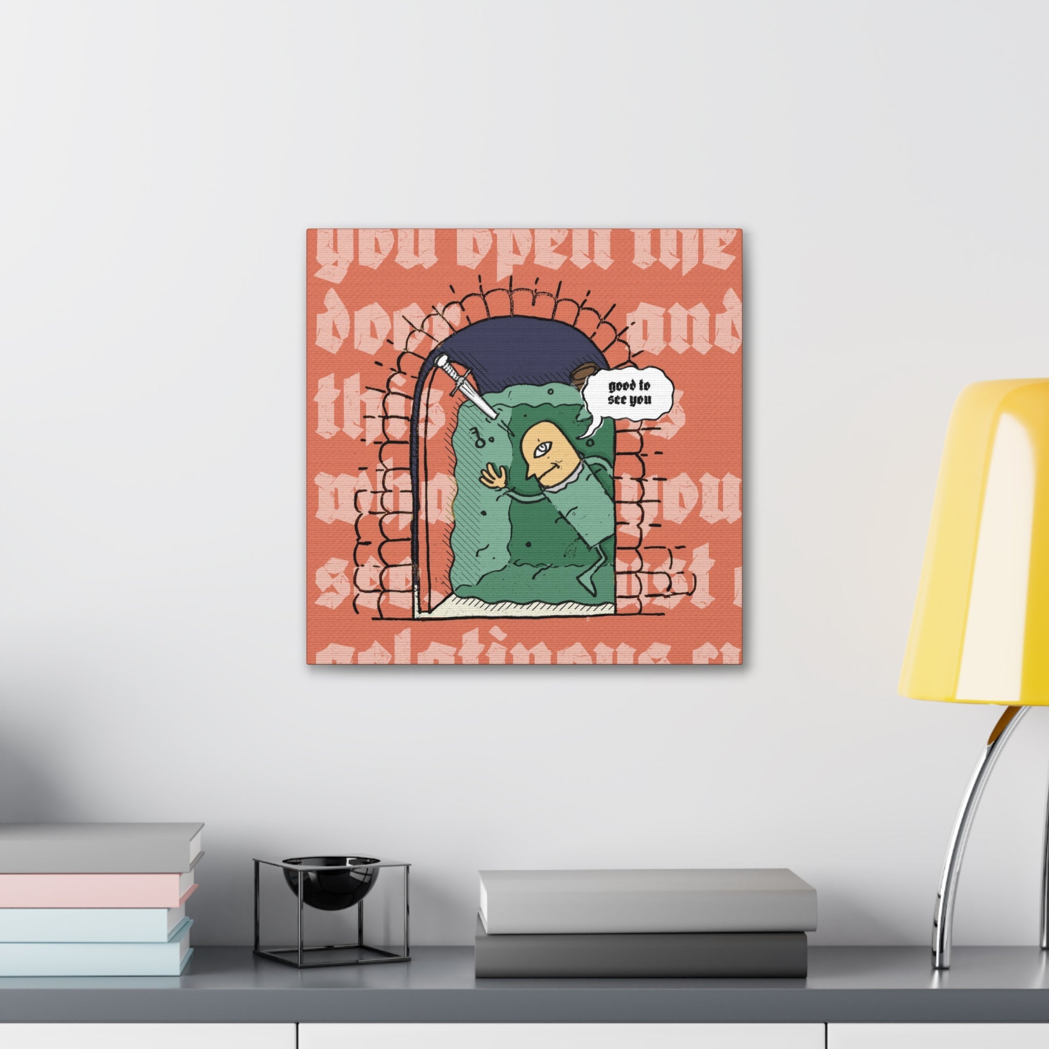 You Open the Door: Gus | Canvas Gallery Wrap - Canvas - Ace of Gnomes - 20512698932039087422